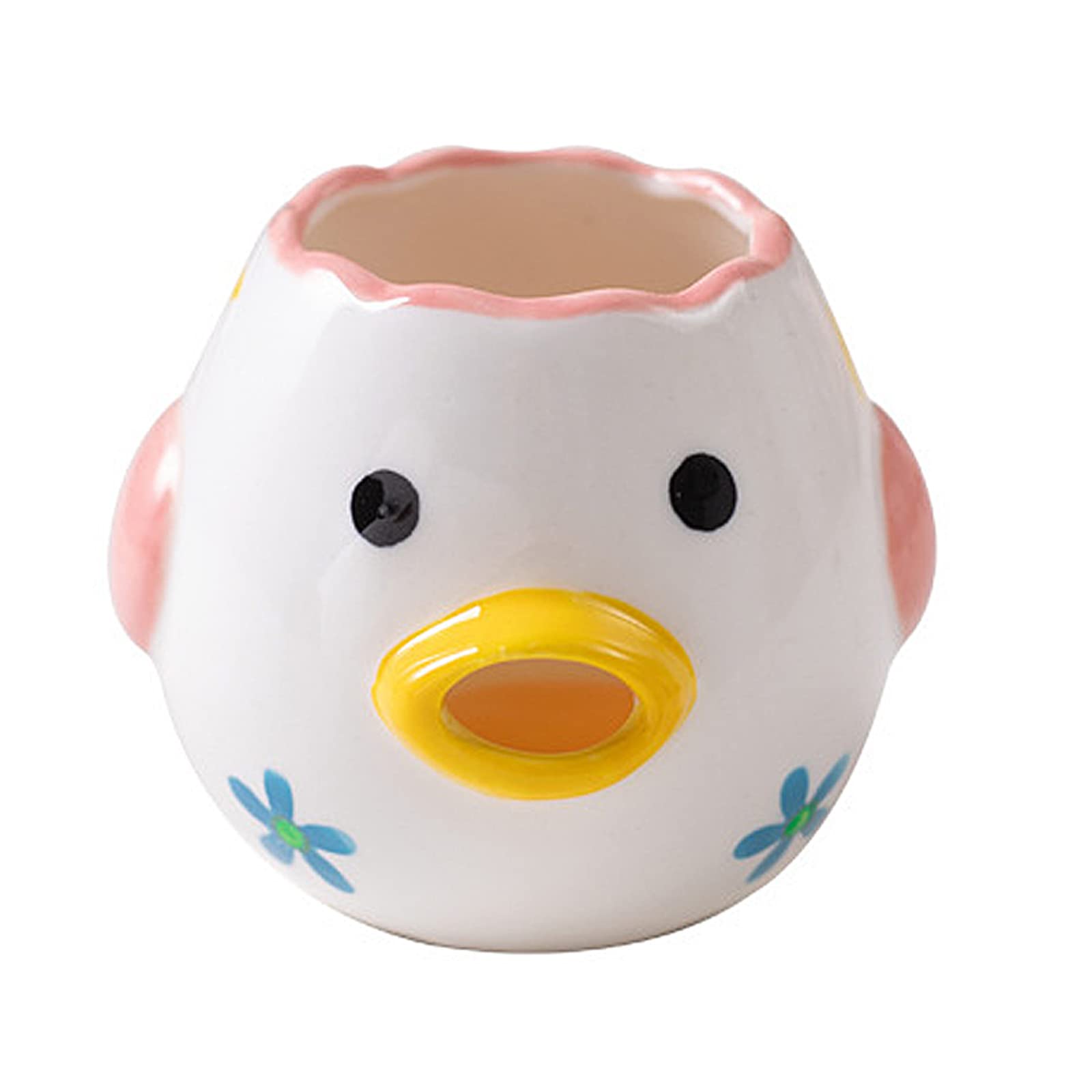 Ceramic Egg Yolk Separator - Cute Cartoon Chicken Shaped Egg White Filter for Baking, Cooking & Kitchen | Perfect for Separating Eggs for Cakes, Pancakes & Healthy Recipes