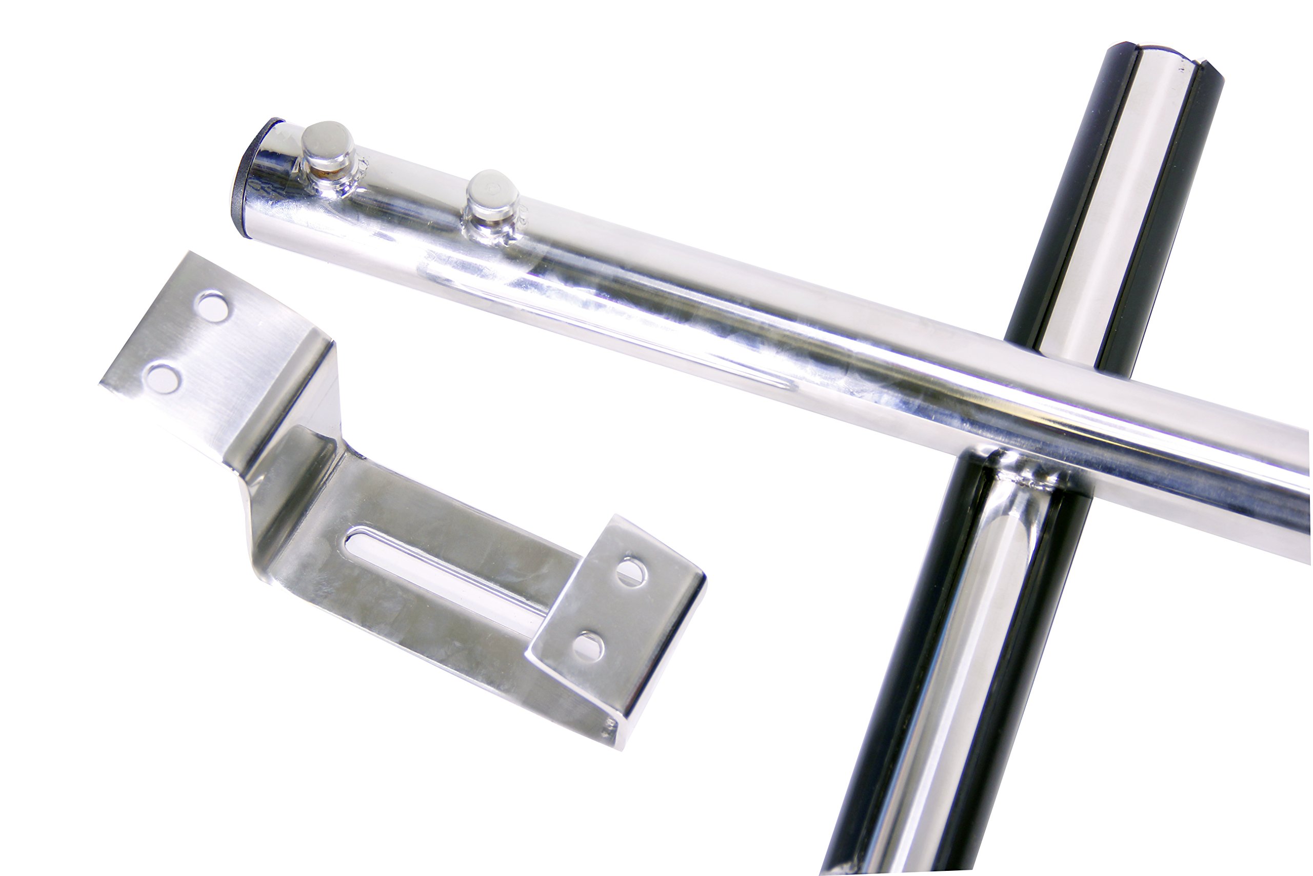 Pactrade Marine 3-Step Stainless Steel Boat Transom Diving Ladder | Heavy Duty Swim Ladder for Boats, Yachts & Pontoons | Perfect for Swimming, Snorkeling & Water Sports | Corrosion-Resistant Pool Ladder for Saltwater & Freshwater Use