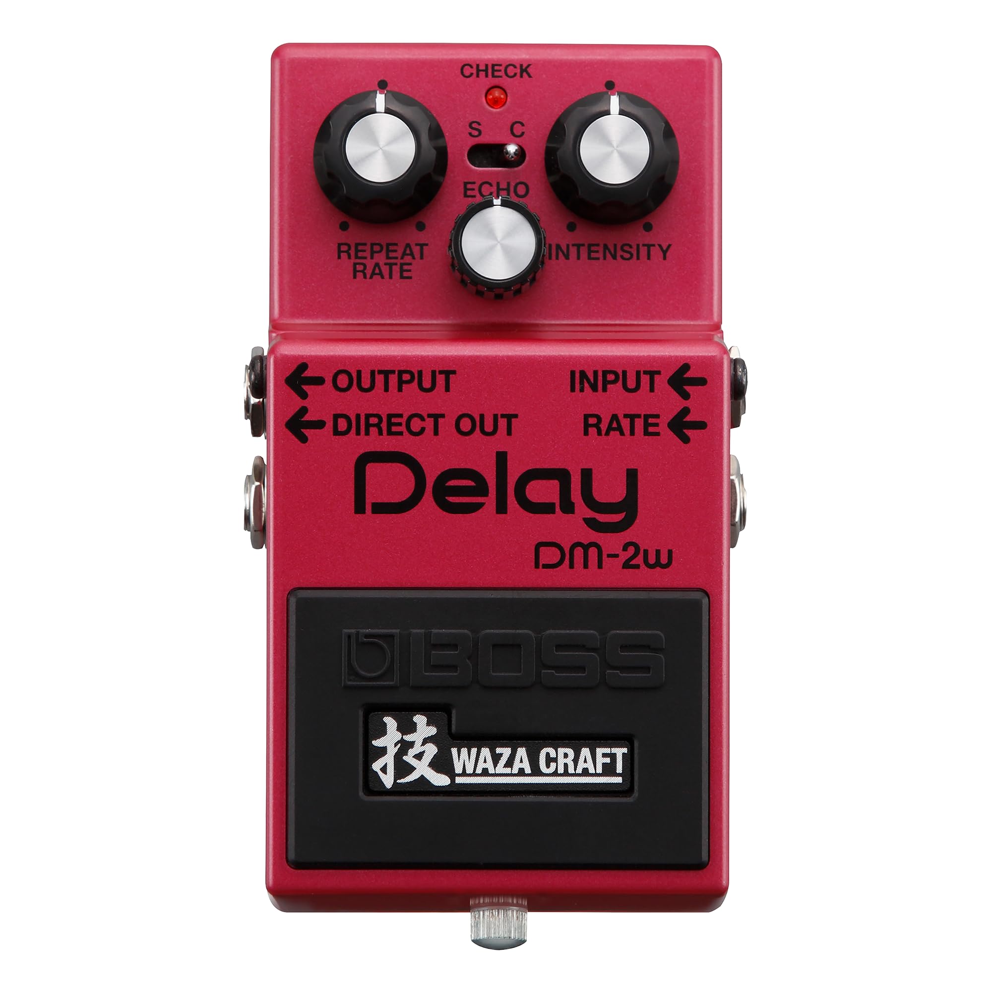 Boss DM-2W Waza Craft Analog Delay Guitar Effects Pedal - Vintage-Style Echo for Electric Guitar, Studio & Stage Use
