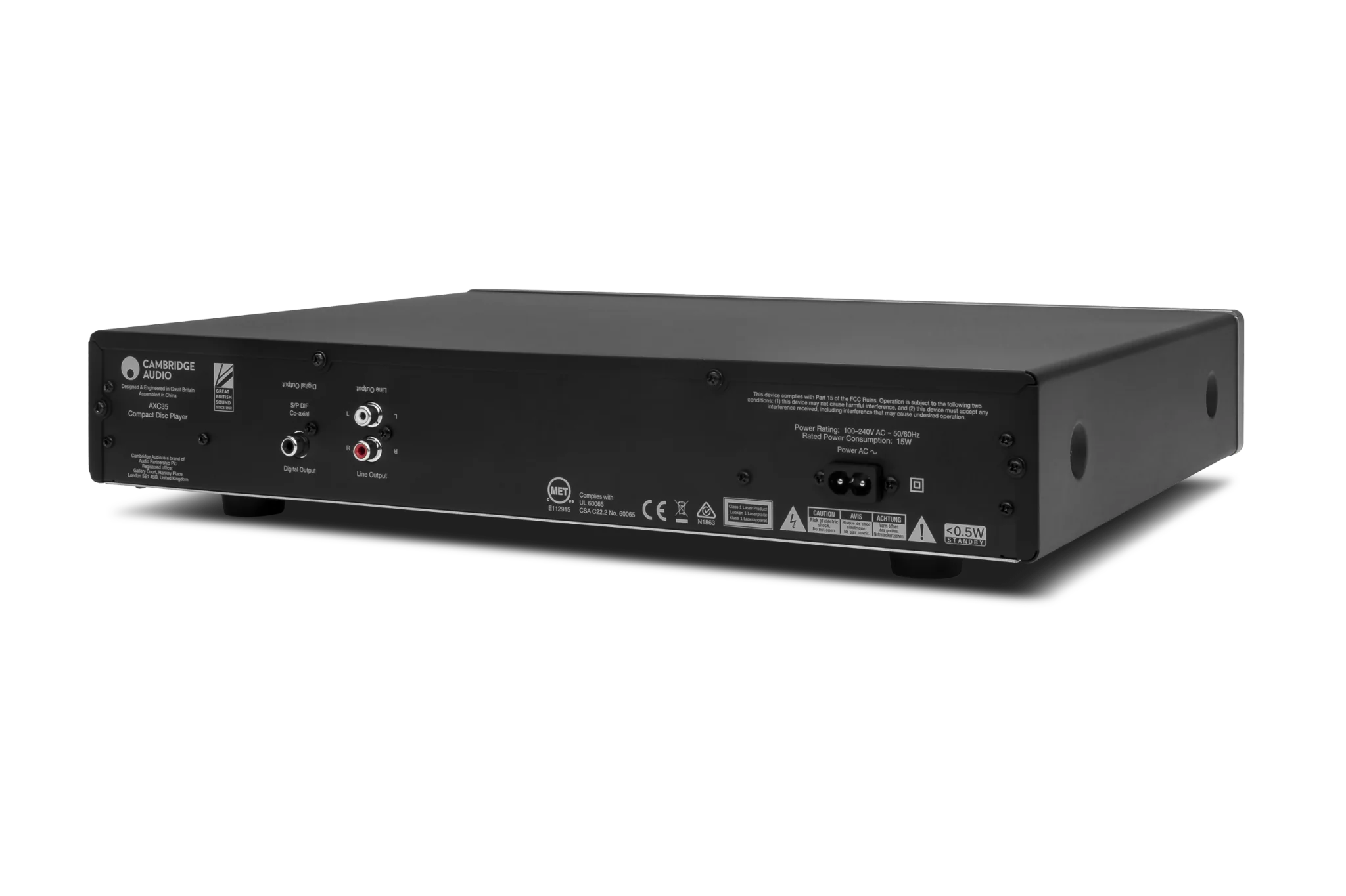 Cambridge Audio AXC 35 High Fidelity CD Player - Premium Sound Quality for Home Audio & Music Enthusiasts - Perfect for Living Room, Bedroom, or Home Theater Setup