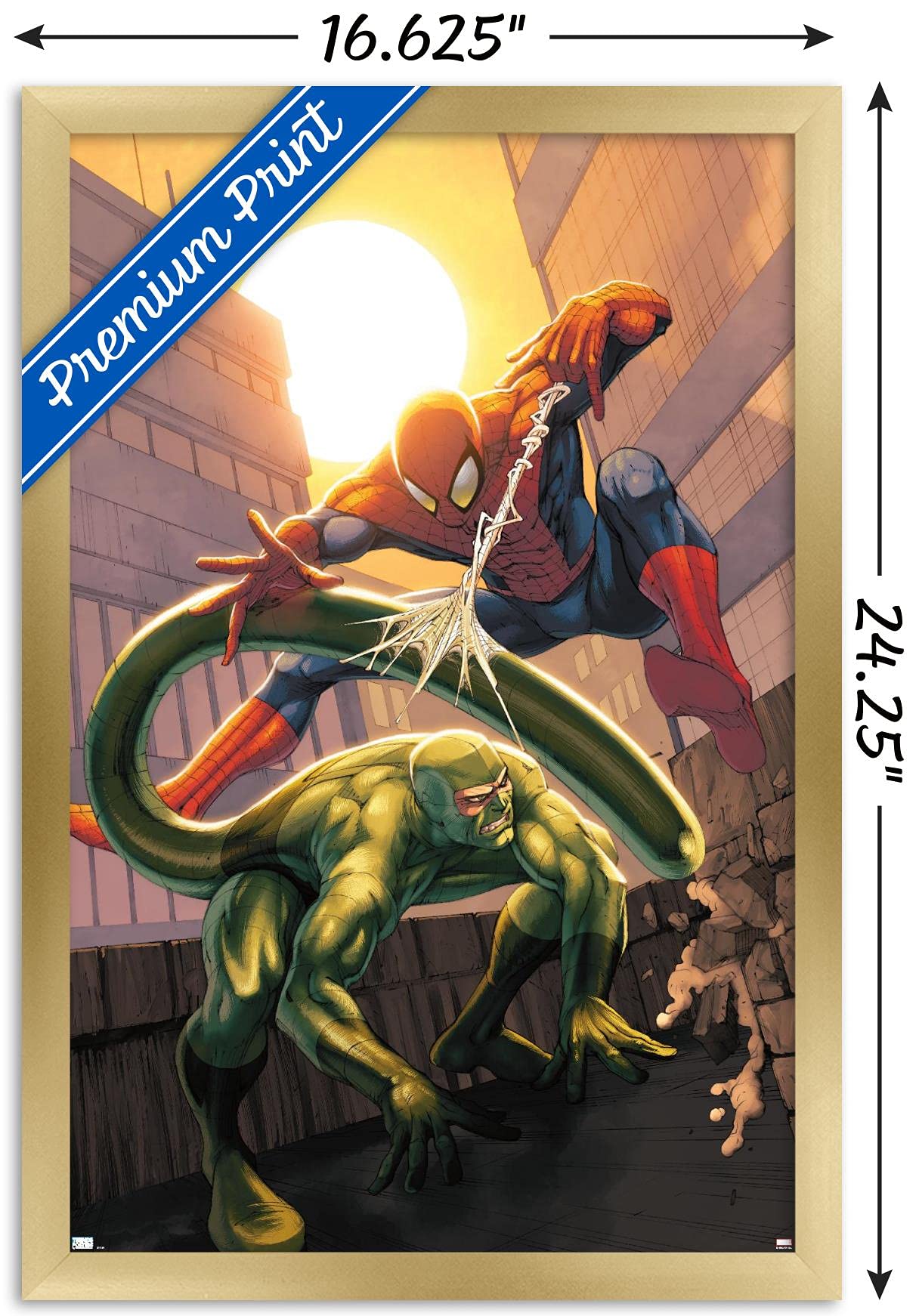 Marvel Comics Scorpion Wall Poster - Marvel Age Spider-Man #19 Gold Framed Art Print 22.4