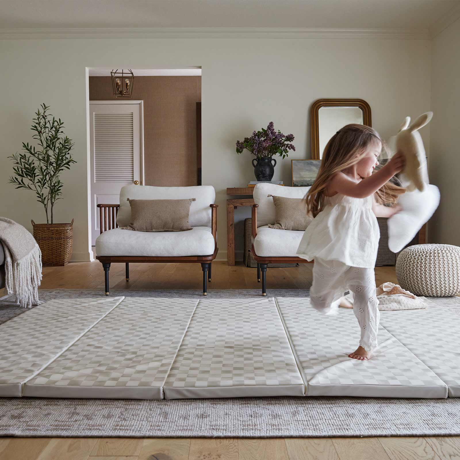 High-Quality Tumbling Mat for Gymnastics & Yoga | Non-Slip Checker Design | Perfect for Home Gym, Studio & Kids Play Area