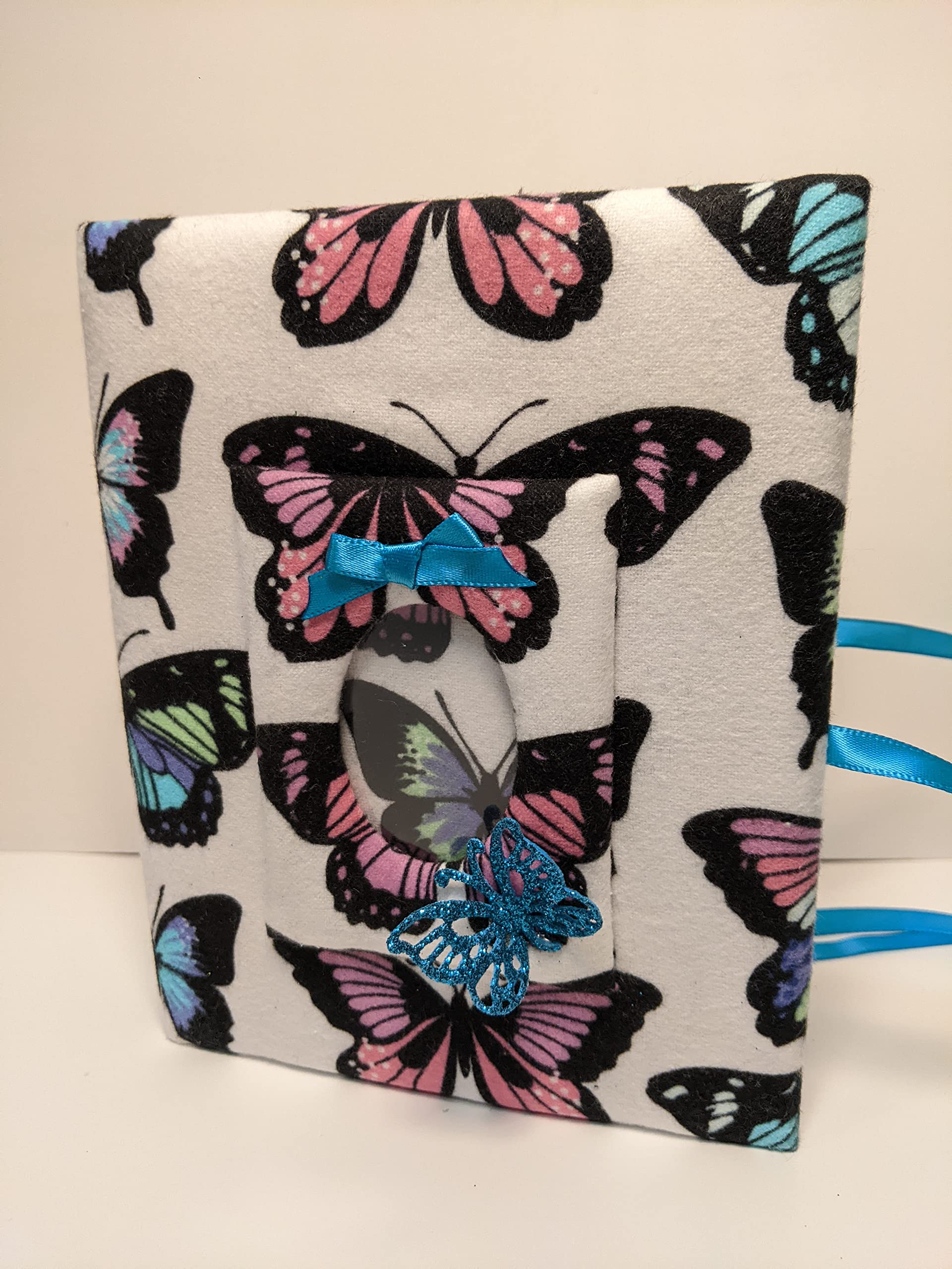 Personalized Baby Girl Photo Album with Butterfly Design - Custom 7x5 Scrapbook Holds 100 4x6 Photos - Perfect for Baby Shower Gifts, First Birthday Presents & Family Memory Keepsakes