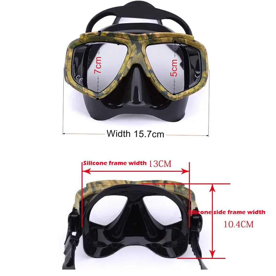 Aleefa Unisex Anti-Fog Swim Goggles with Tempered Glass Lens for Myopia - Comfortable Silicone Frame for Swimming, Snorkeling & Water Sports