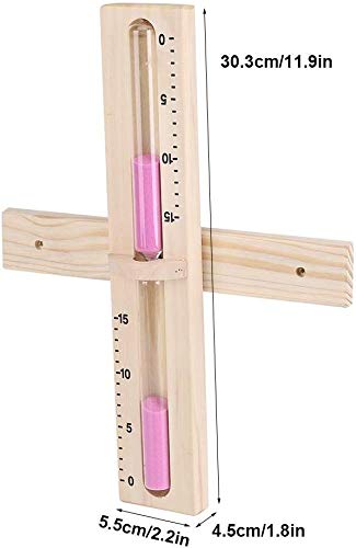 15 Minute Wooden Hourglass Sand Timer - Rotating Sand Clock for Sauna, Spa & Relaxation - Heat Resistant Sandglass - Perfect for Meditation, Yoga & Home Décor