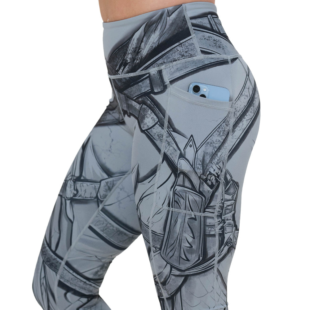 High Waist Warrior Leggings for Women - Yoga, Running & Workout - Comfortable & Stretchy Gym Leggings for Fitness & Active Lifestyle
