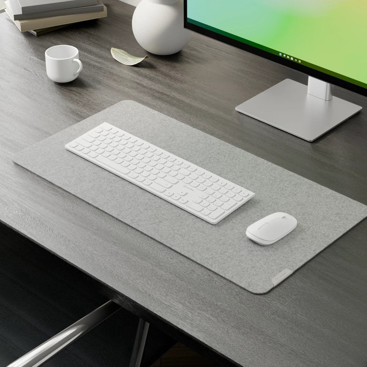 Premium Felt Desk Mat - Large Non-Slip Office Desk Pad for Keyboard & Mouse - Perfect for Work, Gaming & Home Office Use