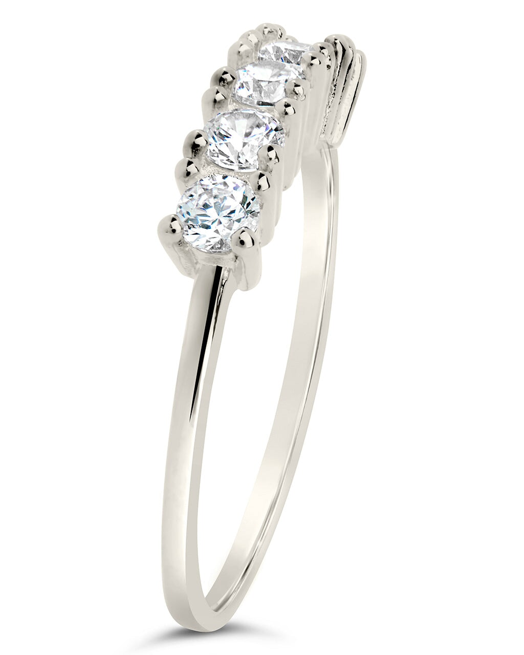 Elegant Rowan CZ Thin Ring - Dainty Cubic Zirconia Band for Women, Perfect for Everyday Wear, Engagement, Anniversary & Gift Giving