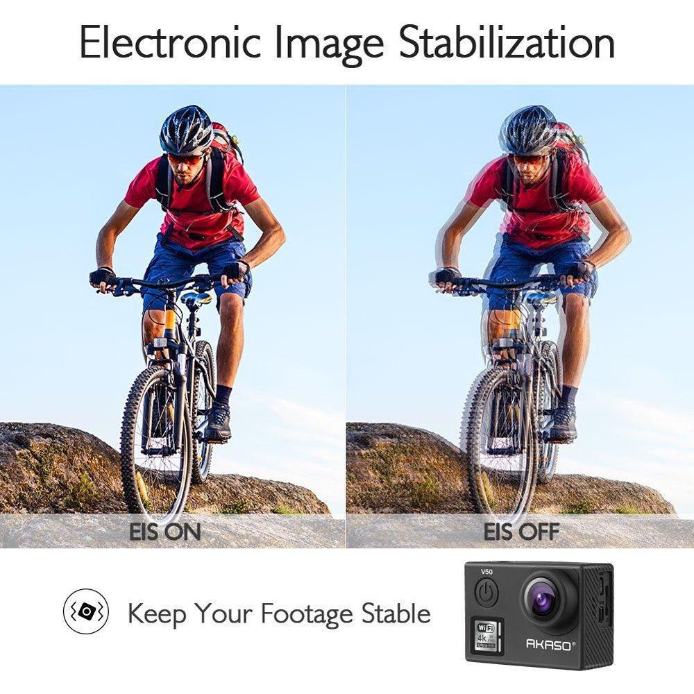 Akaso V50 Action Camera 4K 30fps 20MP WiFi Waterproof - Perfect for Vlogging, Sports & Underwater Adventures