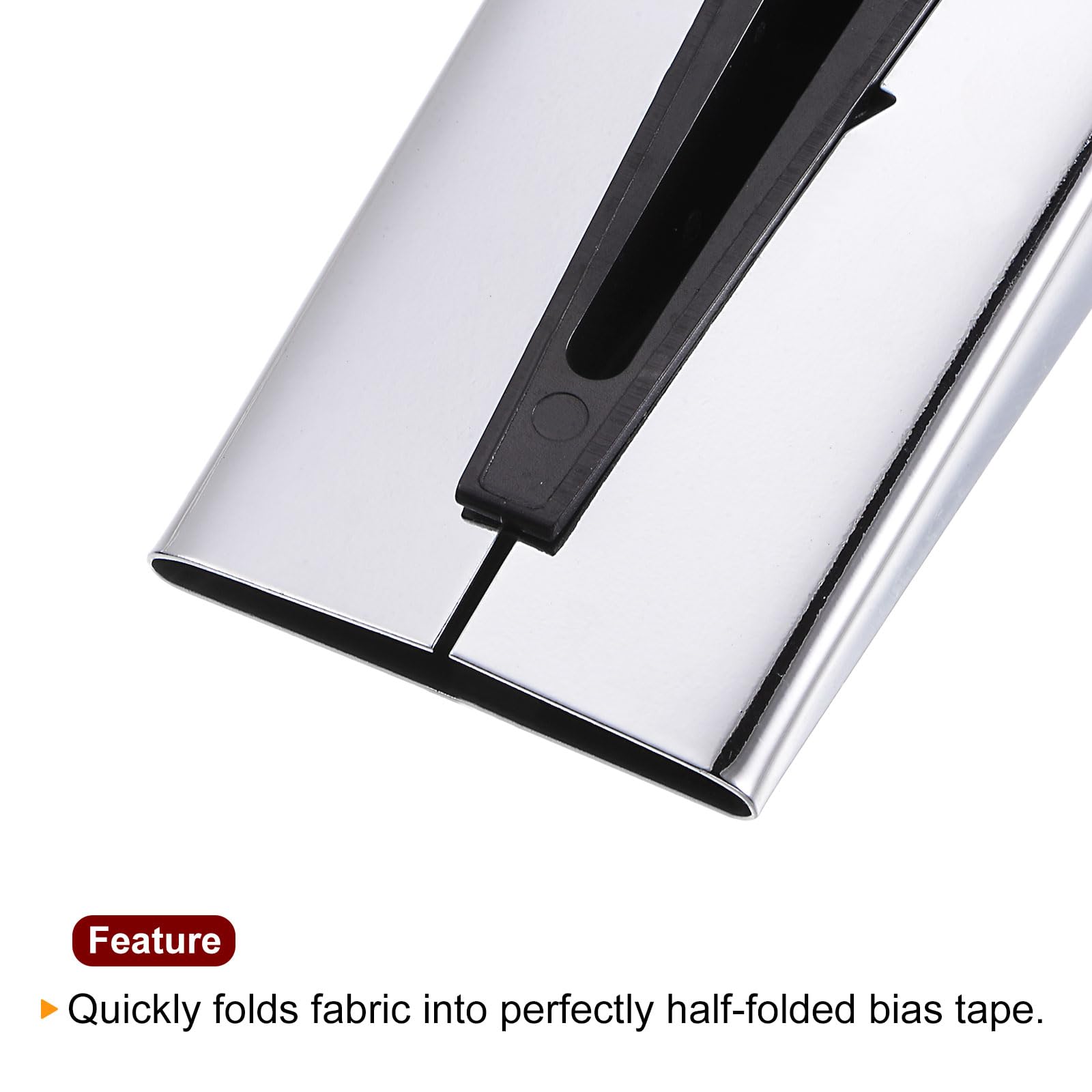 HARFINGTON 50mm Bias Tape Maker Kit - Single & Double Fold Fabric Binding Tool for Quilting, Sewing, DIY Crafts | Perfect for Dressmaking, Hemming & Home Decor Projects (Black)