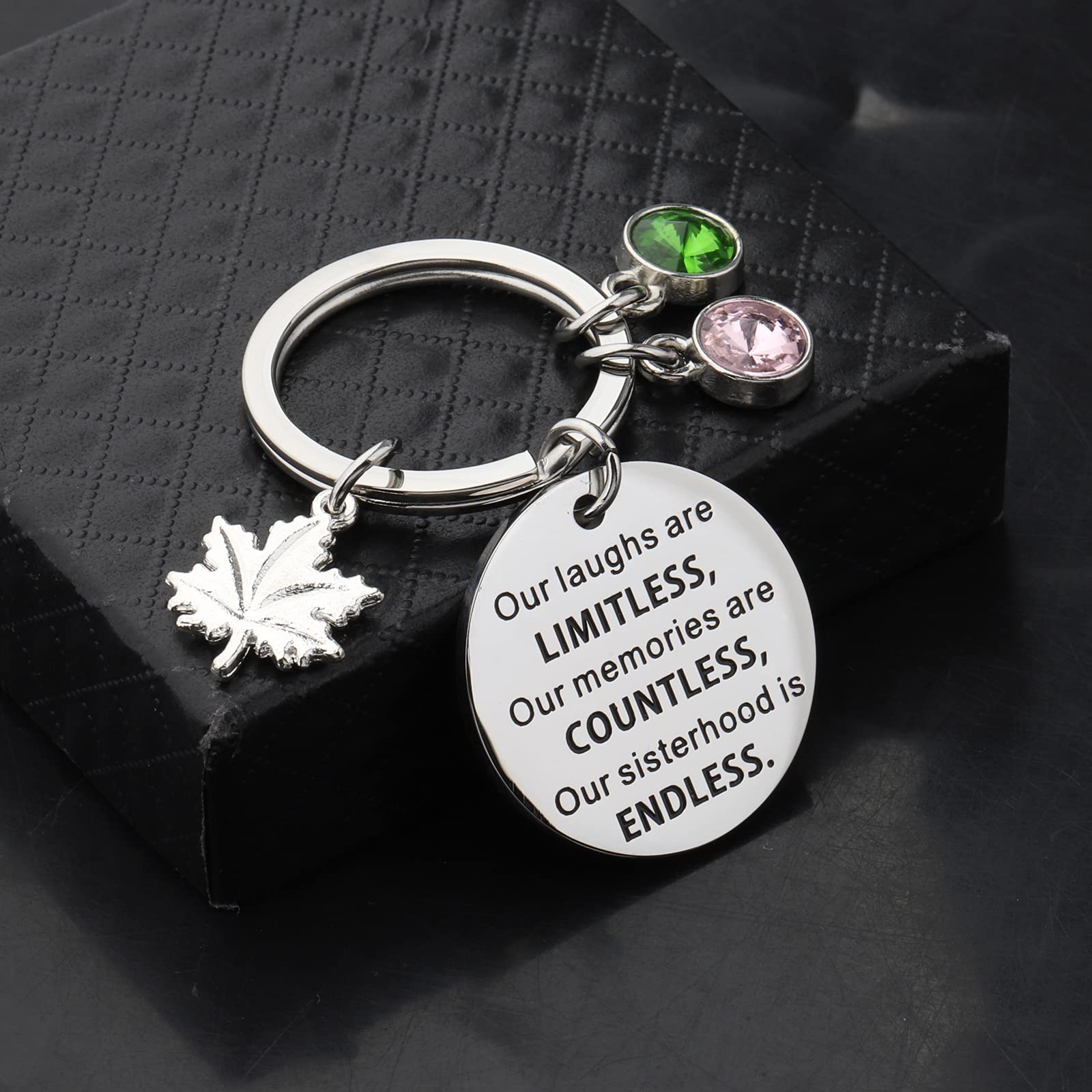 Sorority Sisterhood Gifts - Endless Friendship Keychain for Women, Graduation Keepsake & Greek Life Accessories - Perfect for Graduation Gifts, Sisterhood Events & College Memories