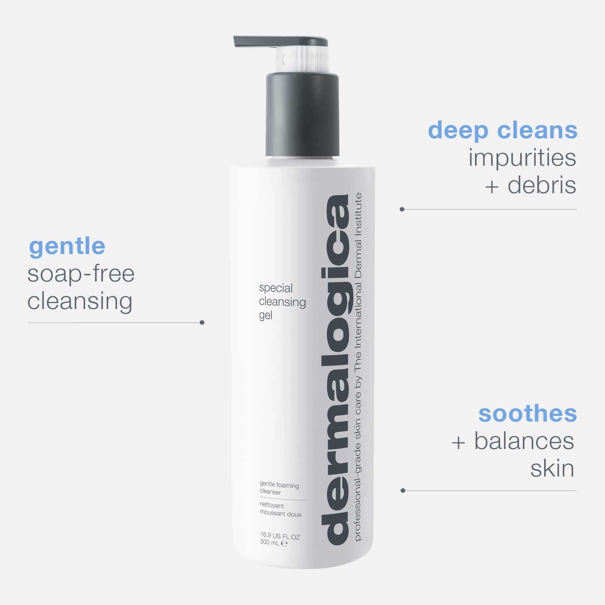 Dermalogica Special Cleansing Gel - Gentle Foaming Face Wash for Women & Men | Smooth & Clean Skin | Daily Facial Cleanser for Sensitive, Dry & Oily Skin | Perfect for Morning & Night Skincare Routine
