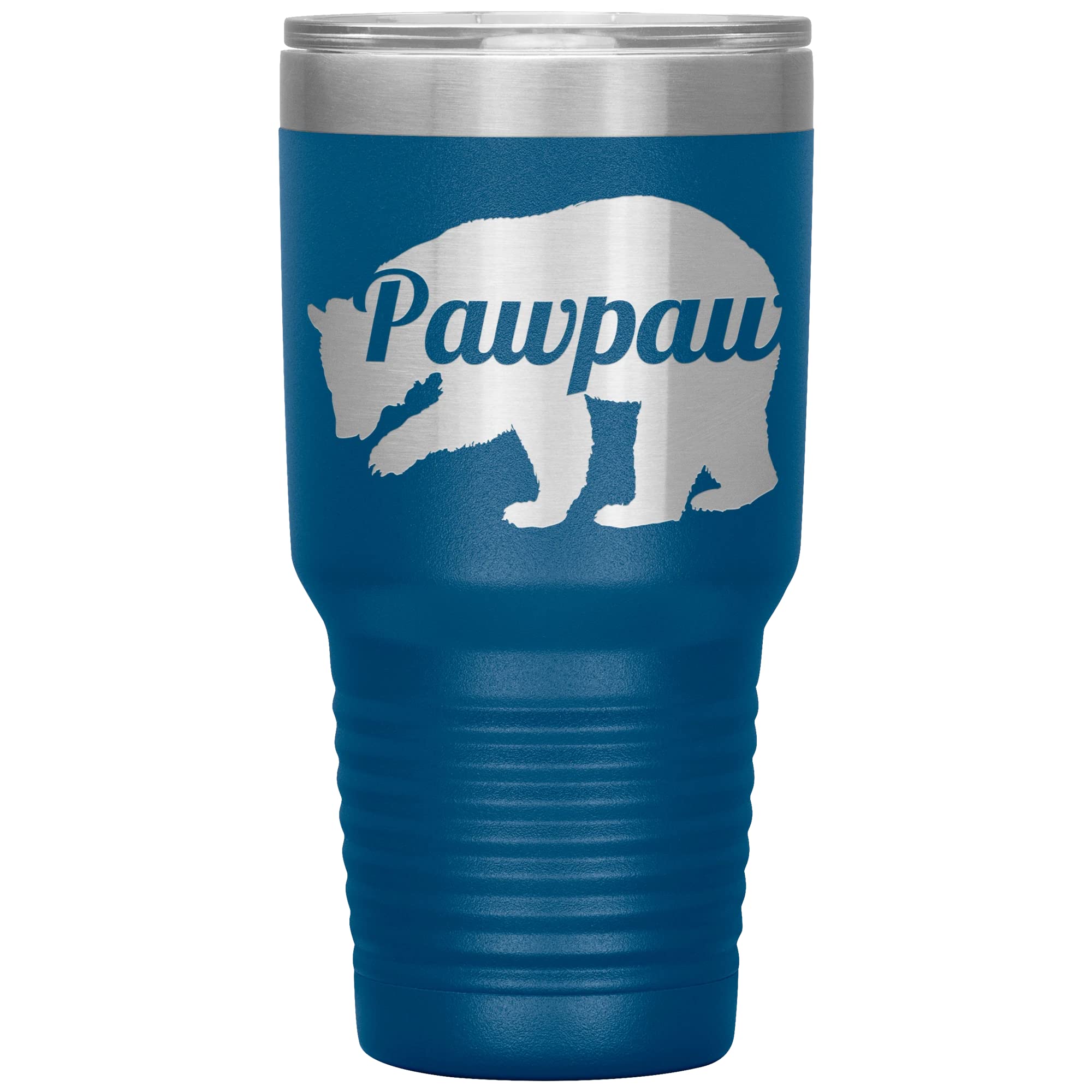 30oz Insulated Stainless Steel Pawpaw Bear Tumbler Cup - Personalized Engraved Gift for Pawpaw Fans - Keeps Drinks Hot/Cold for Hours - Perfect for Outdoor Activities, Camping & Gifts