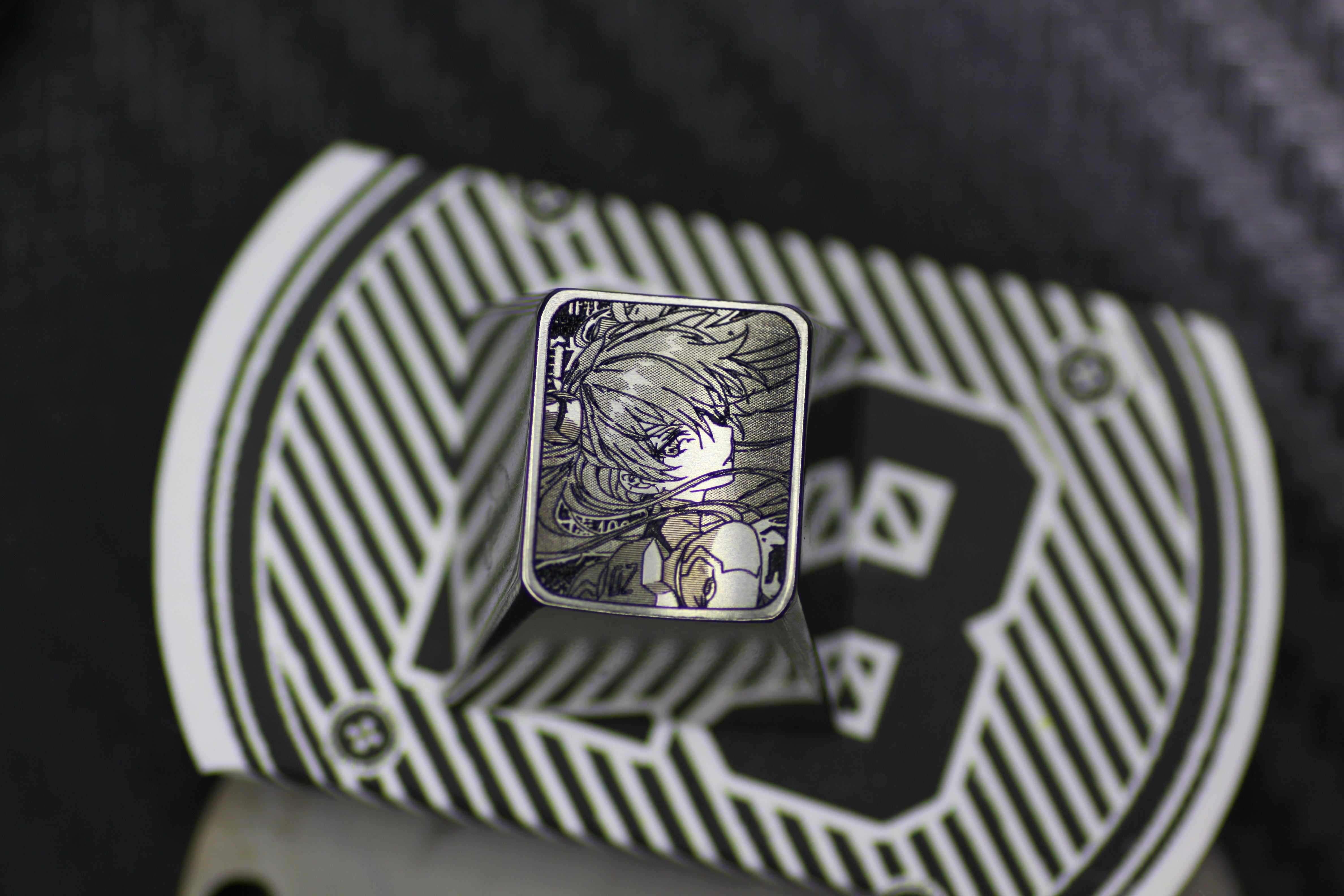 EVA Asuka Langley Soryu Titanium Carved Keycaps - Custom Anime Mechanical Keyboard Keycaps for Gaming & Typing - Perfect for PC, Mac, and Mechanical Keyboard Enthusiasts