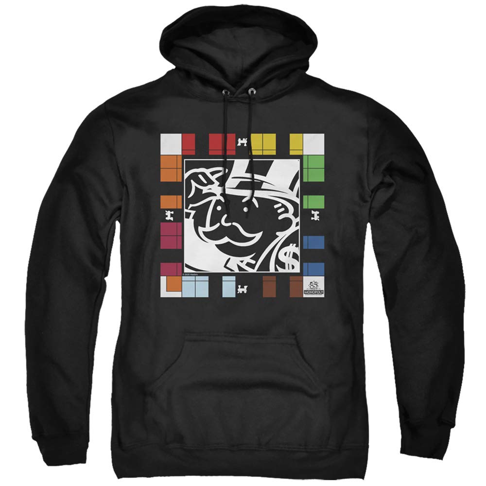 Monopoly Board Game Hoodie - Black Pullover Sweatshirt for Fans & Gamers - Perfect for Casual Wear, Cosplay, and Game Nights