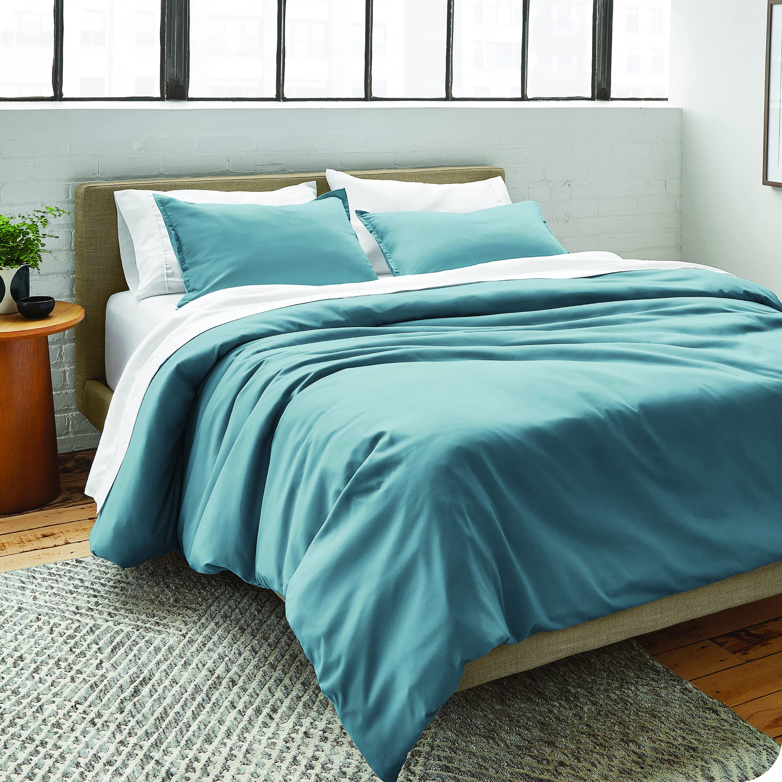 Premium 1800 Thread Count Soft Duvet Cover Set - King/Cal King Size Cooling Breathable Bedding - Coronet Blue Luxury Bed Sheets for All Seasons | Perfect for Hot Sleepers & Master Bedroom Decor