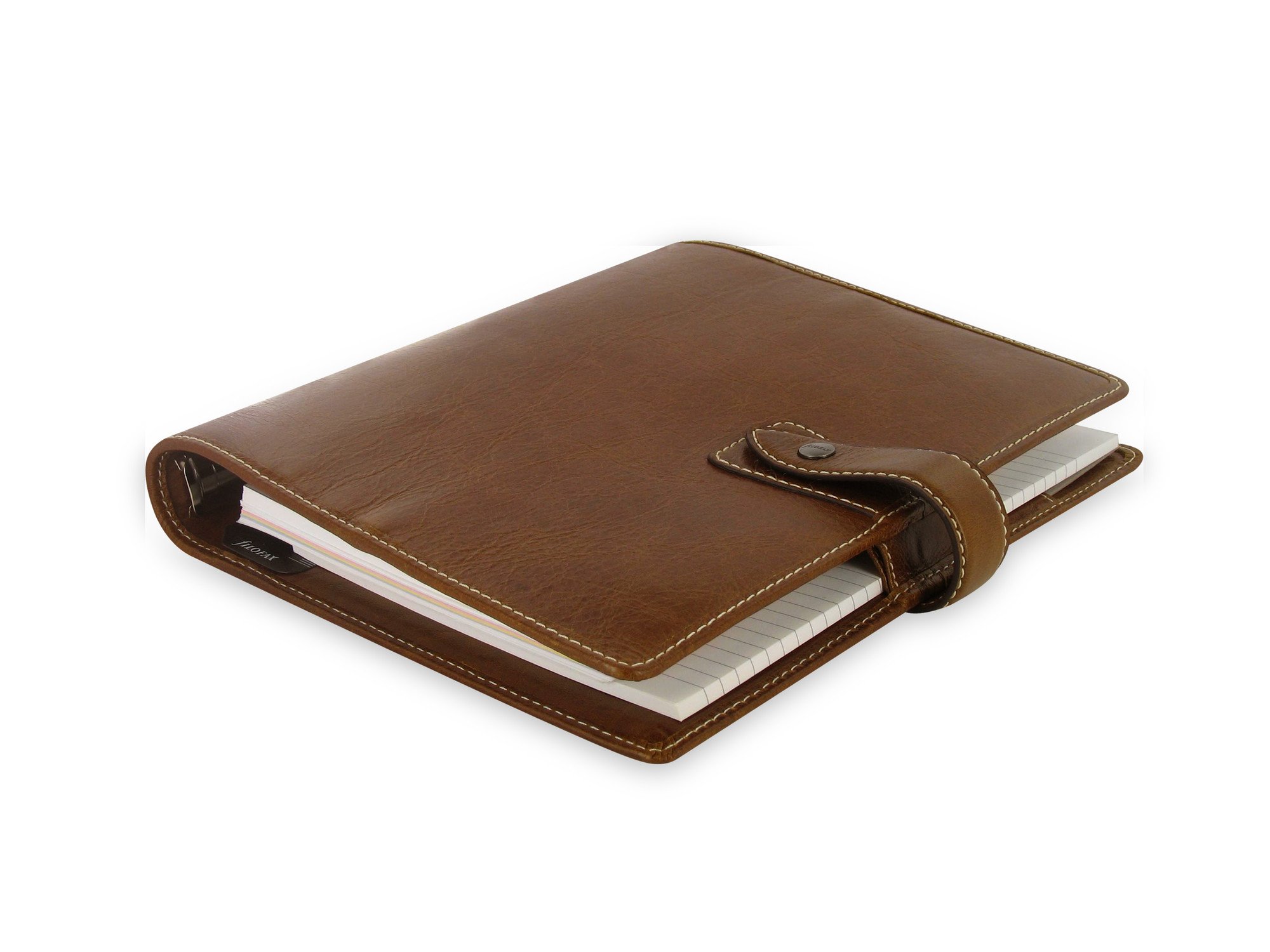 Premium Filofax Malden Genuine Leather A5 Organizer Planner - Ochre Brown with 2020 Calendar & DiLoro Jot Pad Refill (025847) - Perfect for Business Professionals, Students & Personal Organization
