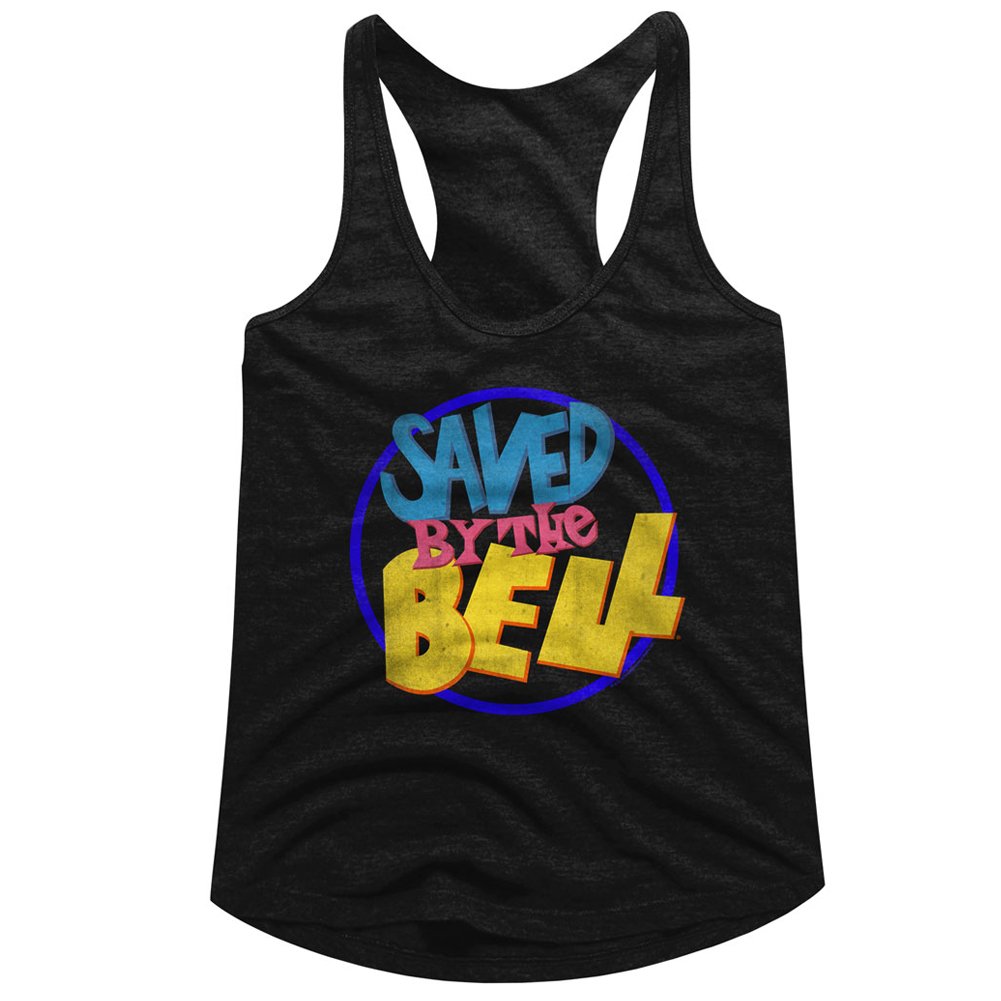 Vintage 80s Saved by The Bell Comedy Sitcom Logo Women's Tank Top - American Classic TV Show Merchandise - Perfect for Casual Wear, Cosplay & 90s Theme Parties