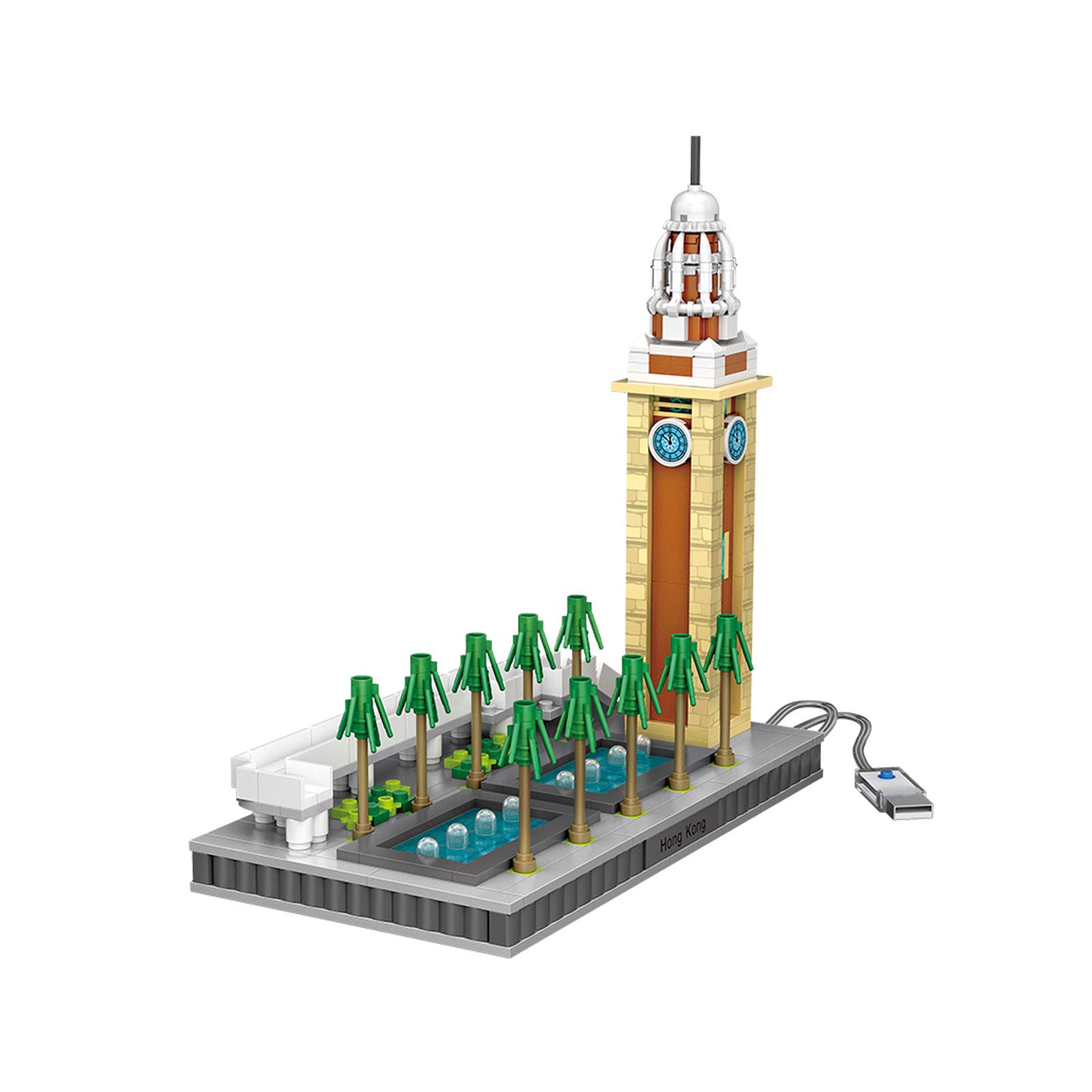 Micro Mini Building Bricks - Hong Kong Clock Tower Architecture Model Set (510pcs) | Creative Construction Toy for Kids & Adults | Perfect for STEM Learning, Home Decor & Collector's Display
