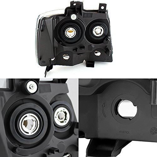 AKKON Chrome Smoked Headlights + LED C-Tube DRL Black Tail Lights Pair for 2007-2014 Chevy Tahoe Suburban 1500 2500 - Upgrade Your Ride with Stylish Lighting for Night Driving & Off-Road Adventures