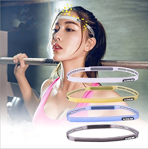 Breathable Silicone Sweatband for Running & Cycling - Moisture Wicking Sports Headband for Men & Women - Perfect for Outdoor Workouts, Gym Training and Hiking
