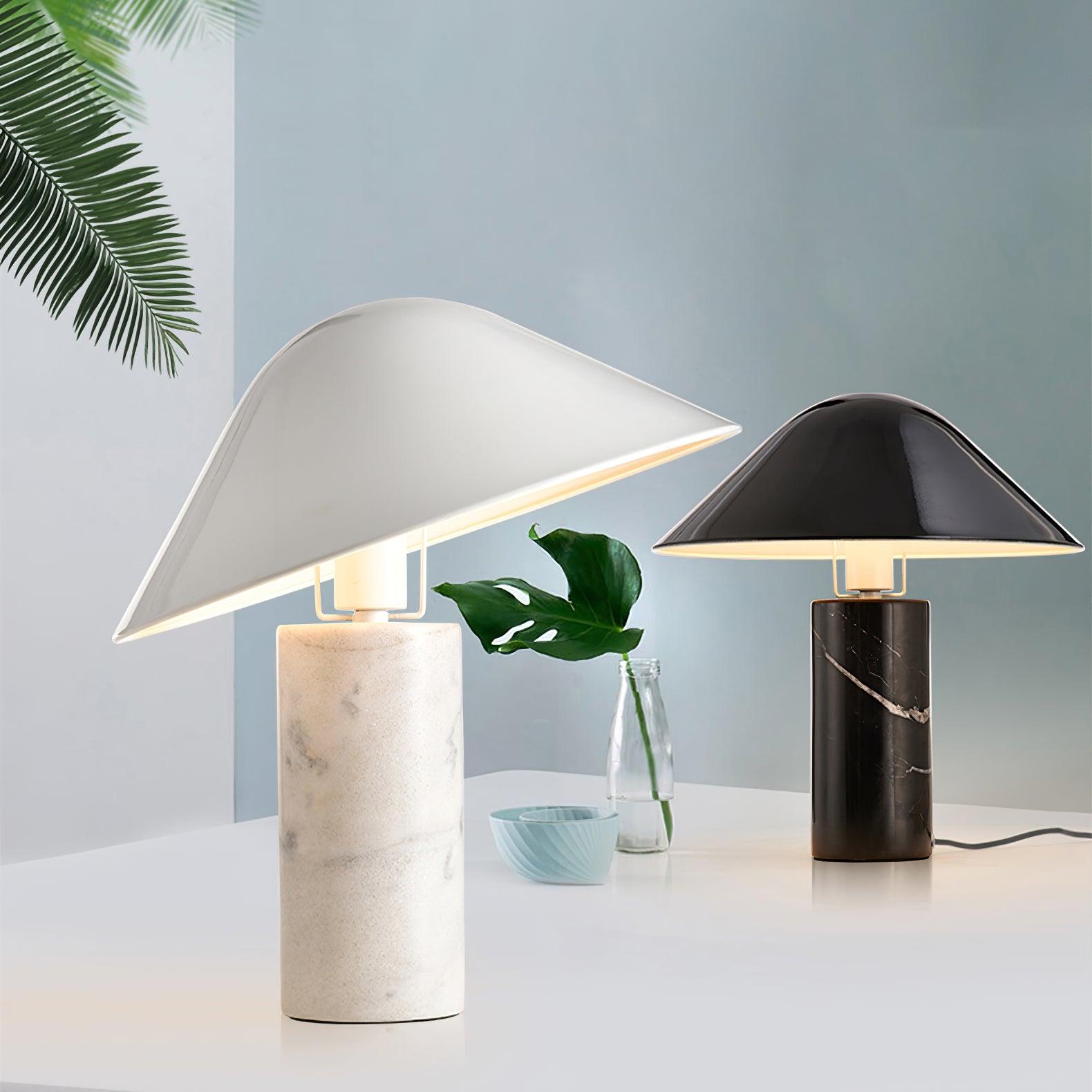 Elegant Adelaide Marble Table Lamp - Modern Home & Office Decor, Perfect for Bedroom, Living Room, and Study Desk Lighting