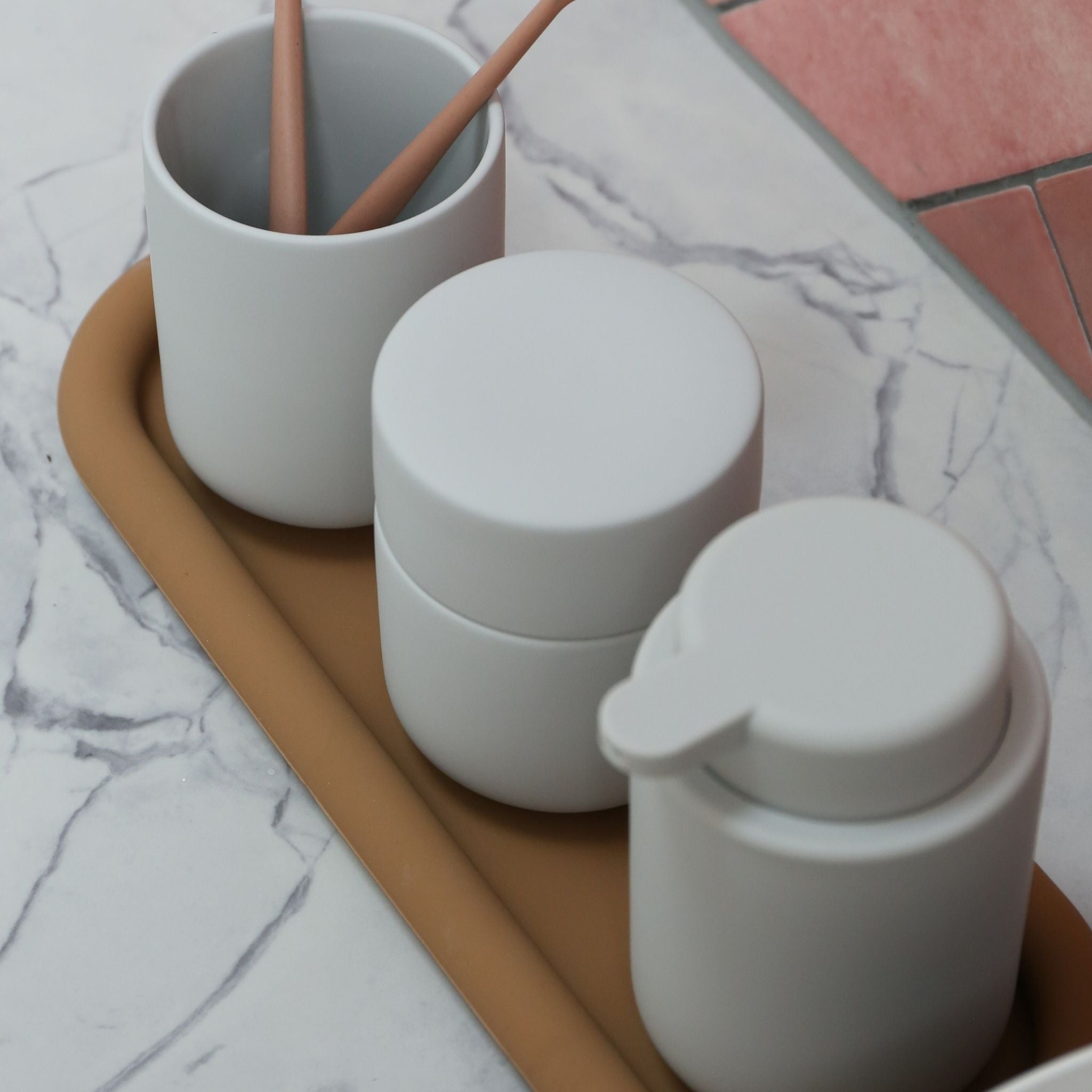 ZONE DENMARK Ume Airtight Container with Lid - 10cm Height, Soft Grey - Perfect for Kitchen Storage, Pantry Organization & Food Preservation
