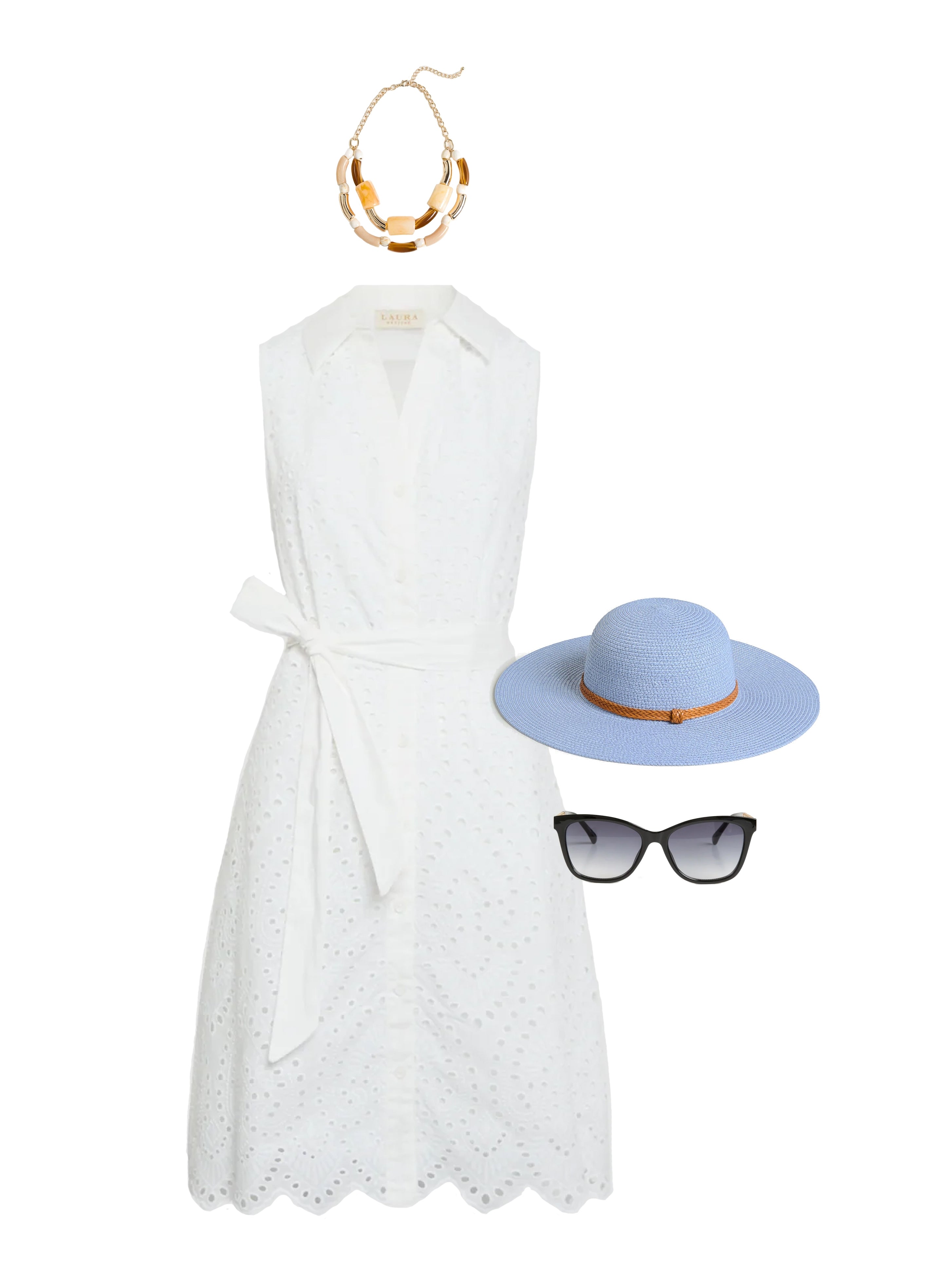 Elegant Eyelet Lace Dress for Women - Perfect for Summer Weddings, Parties & Special Occasions