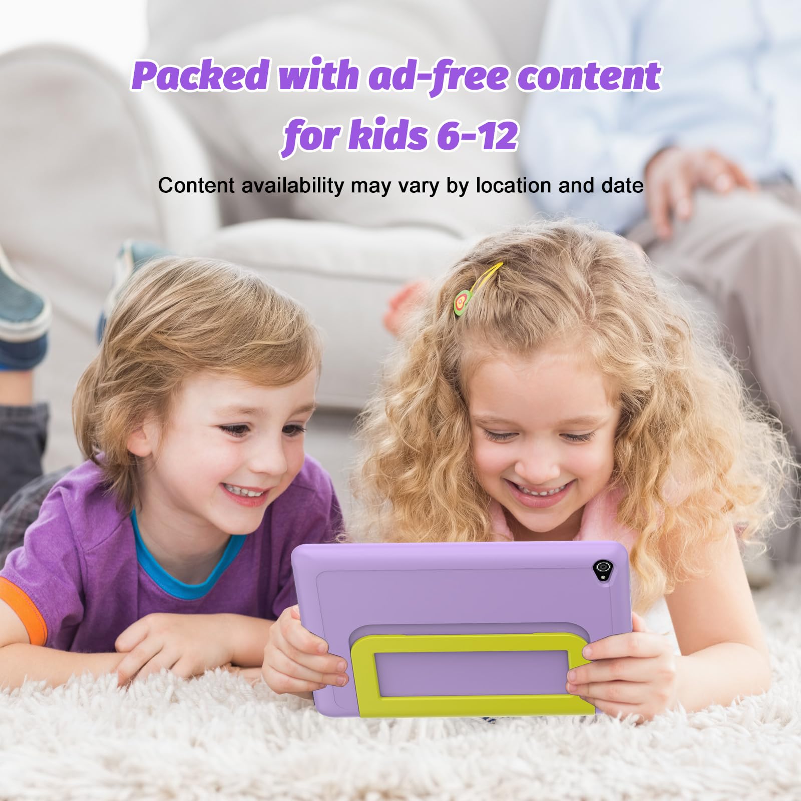 10 Inch Kids Tablet with Android 14 | Octa-Core 64GB Storage (Expandable to 1TB) | WiFi Children's Learning Tablet with Parental Controls & Dual Camera | Includes Protective Case | Perfect Educational Gift for Toddlers & Kids | Ideal for Homeschooling, Travel, and Interactive Learning