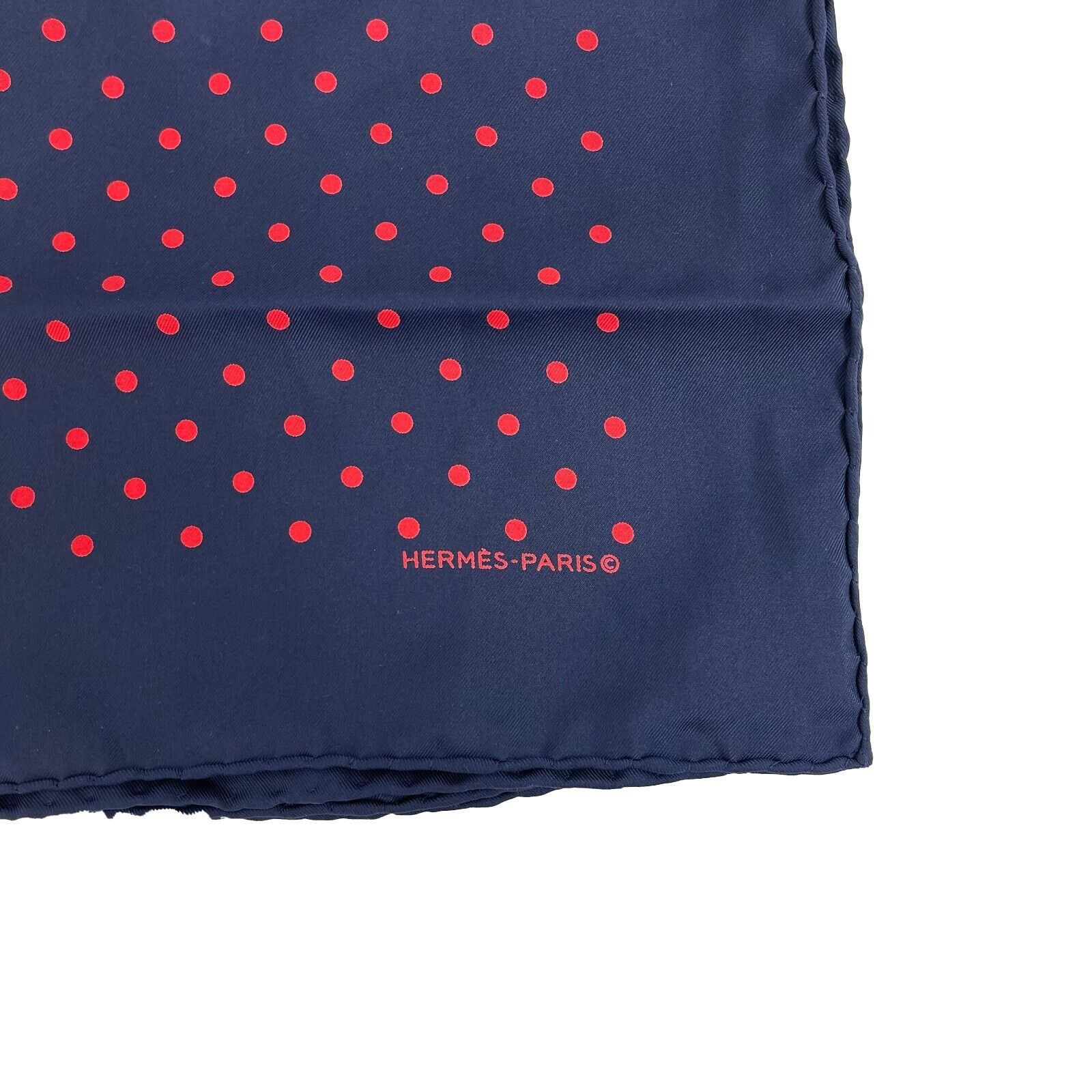 Hermes Paris Red Polka Dot Navy Blue Wrap Scarf - Classic Silk Twill Fashion Accessory for Women (Blue/Pink, One Size) - Perfect for Gifts, Parties, and Elegant Outfits