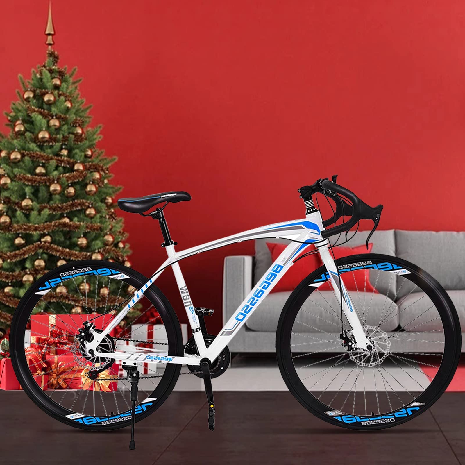 Wespehy 26 Inch Men's Road Bike - 21 Speed Shifting System, 700C Wheel Lightweight Aluminum Frame - Perfect for Urban Commuting, Racing & Hybrid Cycling Adventures
