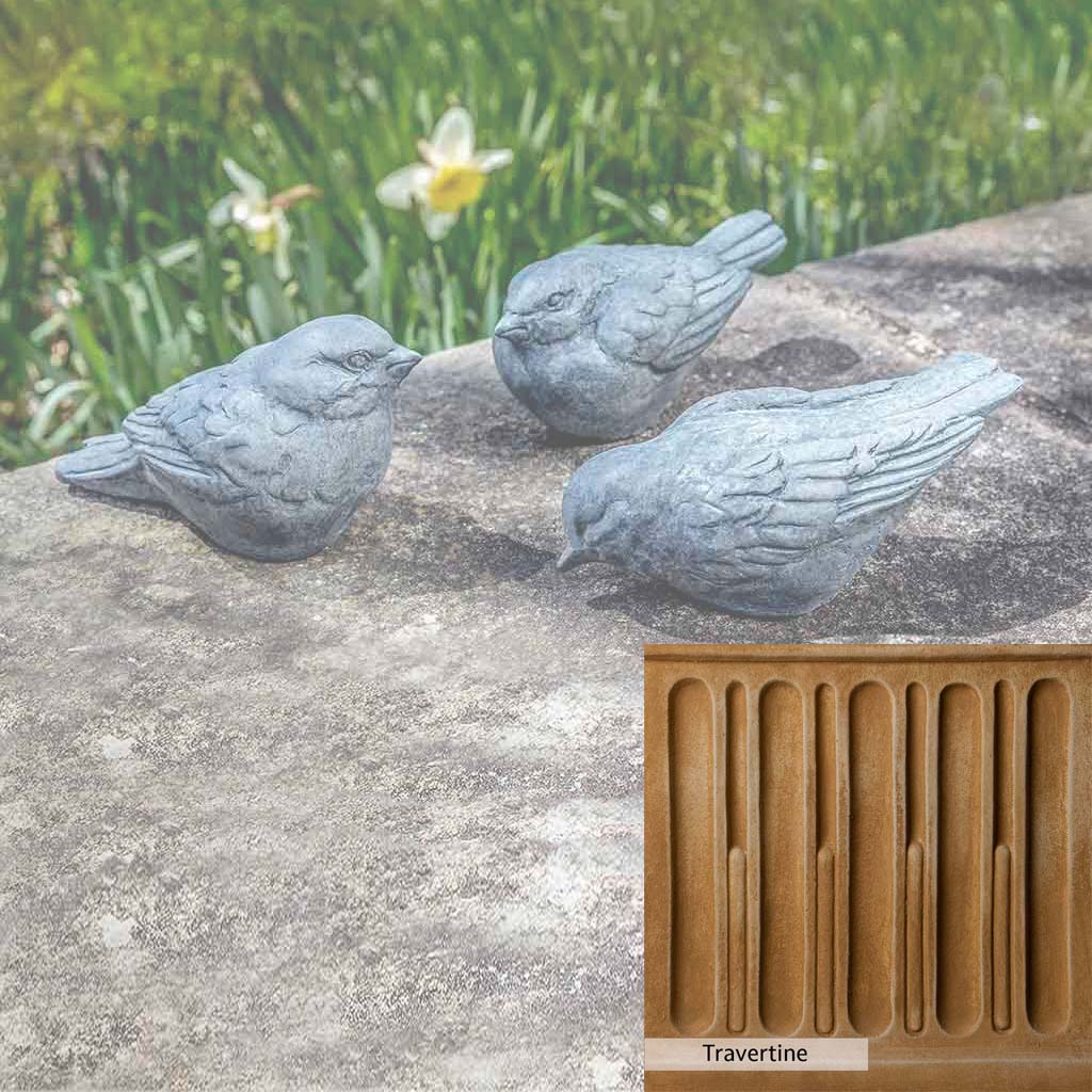 Campania International Trio d'Oiseaux Bird Statue - Elegant Garden Decor for Outdoor Patio, Yard & Home