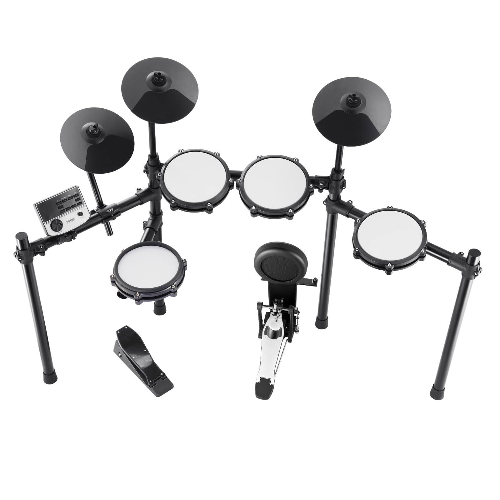 VEVOR Electric Drum Set for Beginners & Adults - 32 Drum Kits, 480 Sounds, USB MIDI Support, 8