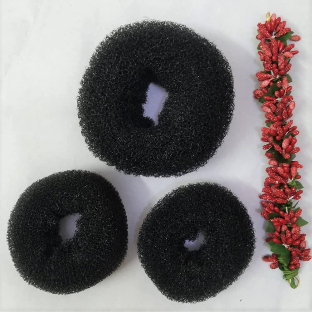 Ruchi Hair Donuts with Gajra - Bridal Hair Accessories Set for Women (Multicolor) | Perfect for Weddings, Parties & Special Occasions
