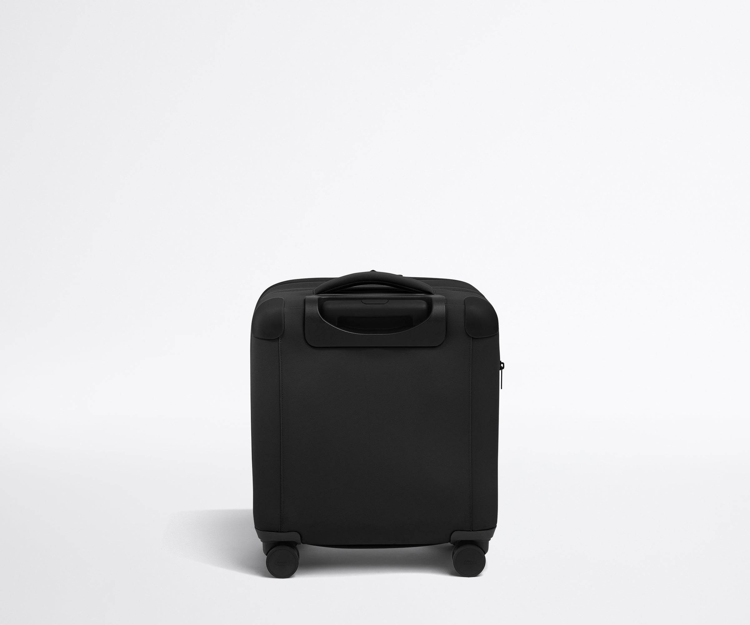 Jet Black Softside Compact Carry On Luggage - Lightweight & Durable for Air Travel, Business Trips & Weekend Getaways