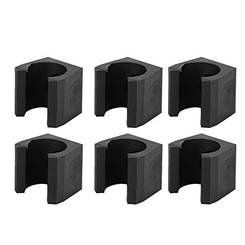 6-Piece Pool Cue Holder Clips - Plastic Billiard Rod Organizer Accessories for Single Holder | Perfect for Pool Table Organization & Home Game Room Storage