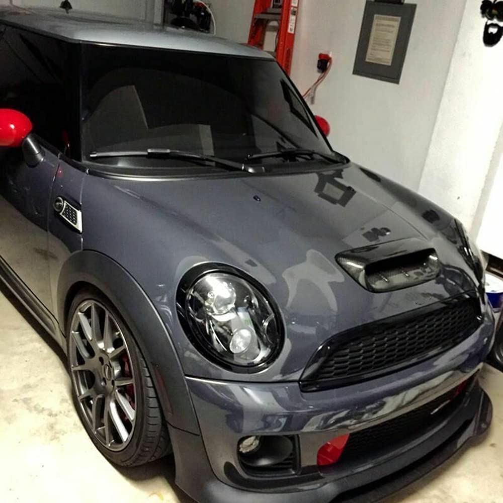 Carbon Fiber Hood Scoop Vent Cover for Mini Cooper S R56 (2007-2014) | Lightweight Body Kit Upgrade | Enhances Engine Cooling & Sporty Style for Street Racing & Car Shows
