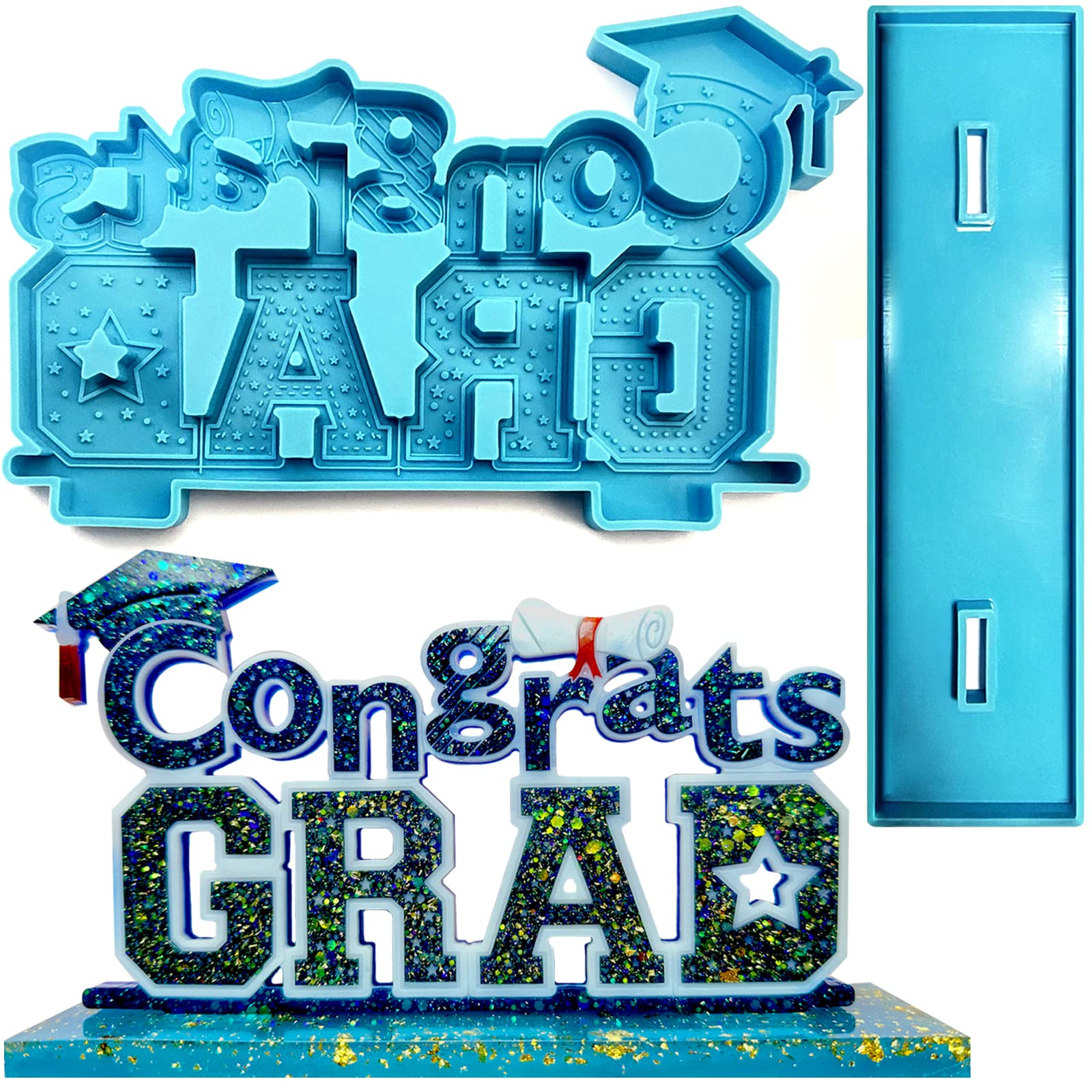 2025 Graduation Resin Molds - Silicone Letter Molds for DIY Epoxy Resin Casting | Perfect for Graduation Gifts, Party Decorations & Craft Projects | Congrats Grad Decorations for Commencement & Celebration