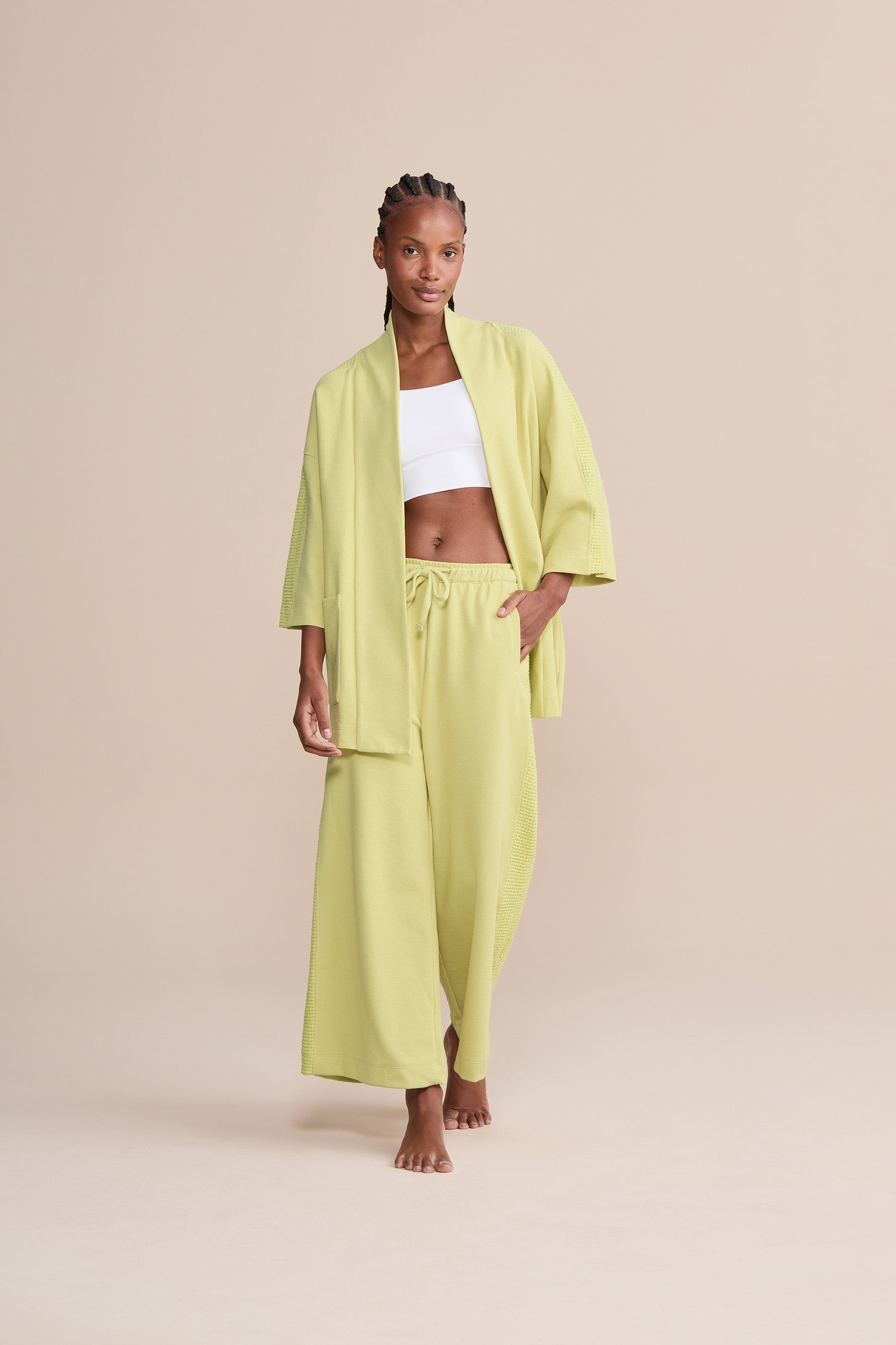 Splishy Soft Line Kimono - Lightweight Floral Print Robe for Women - Perfect for Spa, Beach Cover-Up, and Lounging at Home