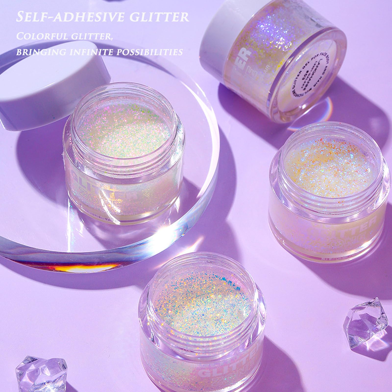 40ml Face & Body Glitter Gel - Shimmer Makeup for Festivals, Parties, Cosplay & Halloween - Safe for Skin & Hair