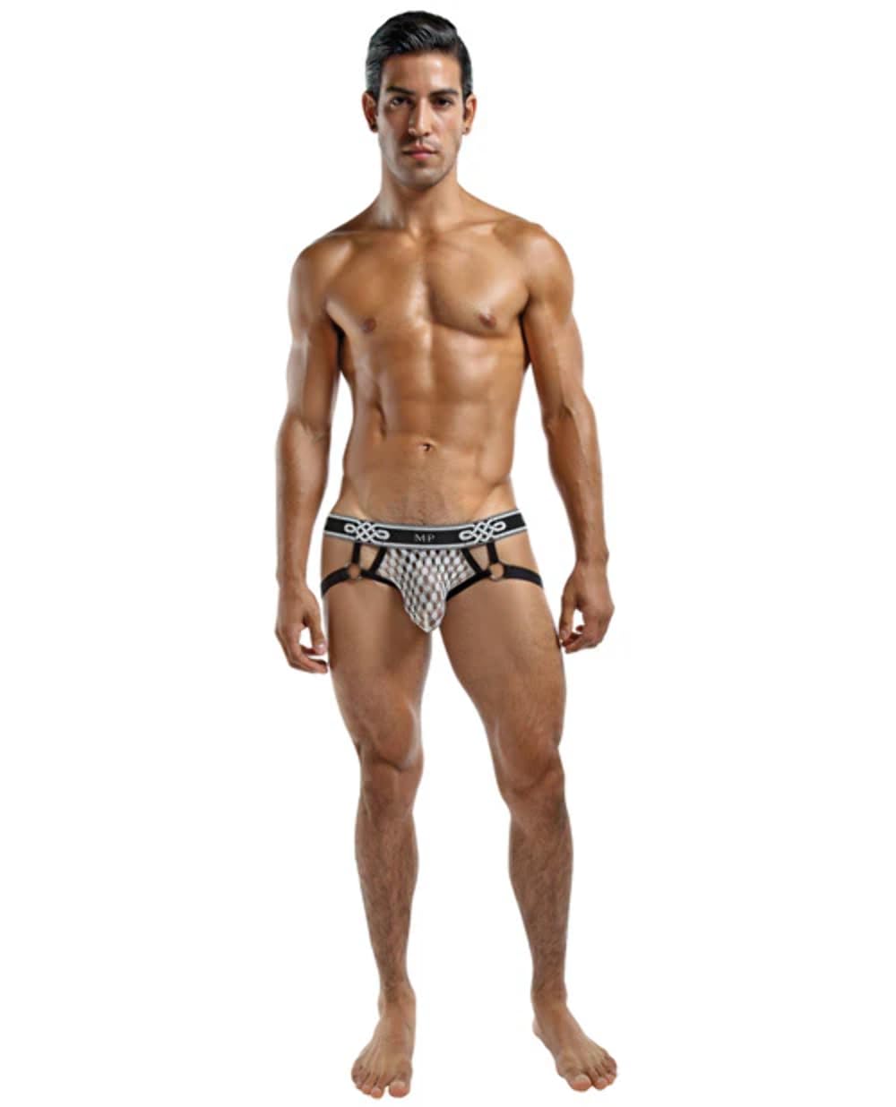 Men's Breathable Mesh Jockstrap with Heart Design - Comfortable Support for Sports, Gym & Active Lifestyle