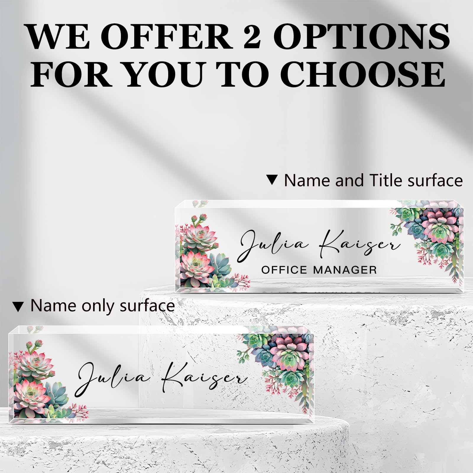 Personalized Acrylic Desk Name Plate - Custom Office Decor for Women, Teachers, Nurses & Managers - Unique Appreciation Gifts for Employees & Bosses - Perfect for Office Organization, Workstation Decor & Professional Gifting