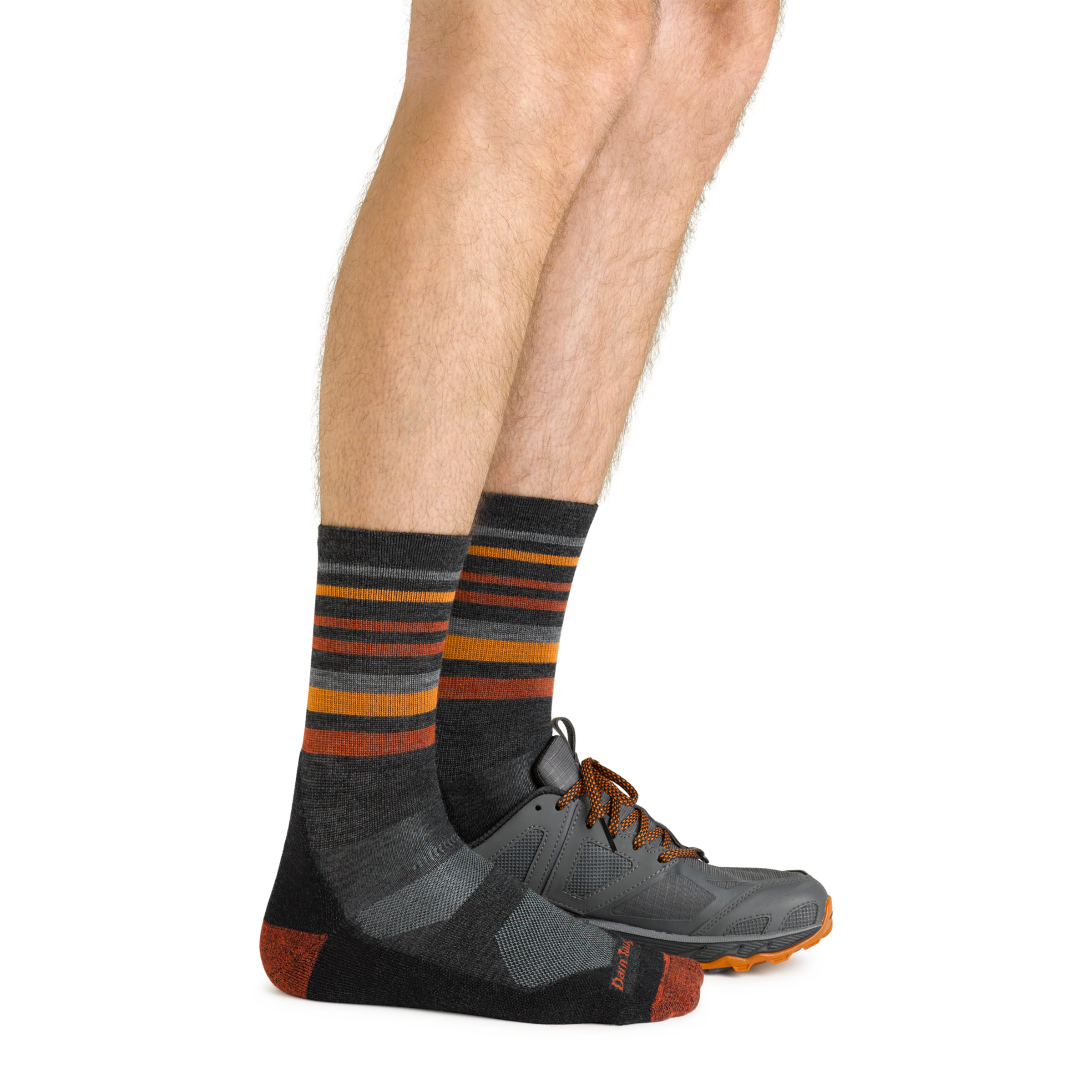 Lightweight Micro Crew Hiking Socks for Men - 2 Pack - Moisture Wicking & Breathable for Outdoor Adventures, Camping and Trail Running