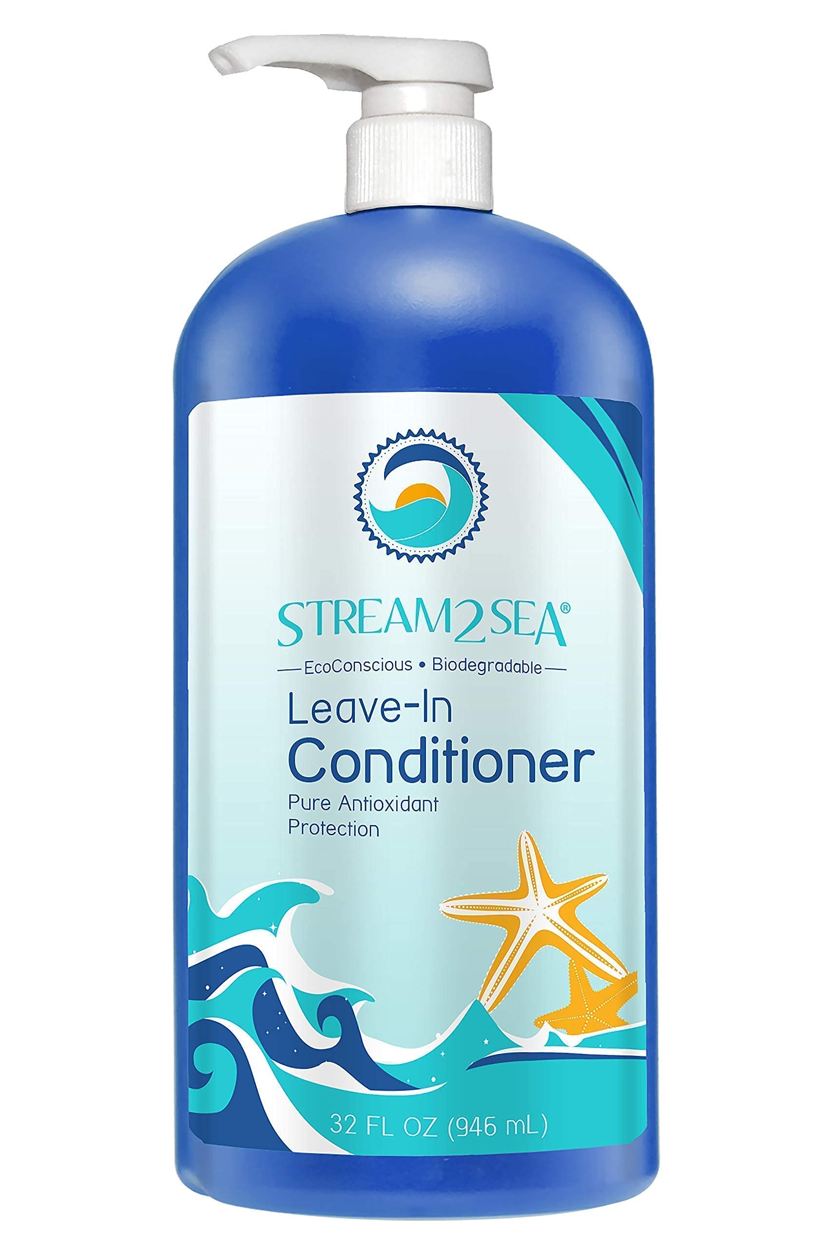 STREAM 2 SEA Leave-in Conditioning Shampoo & Body Wash - Natural UV Protection, Sulfate-Free Hair & Skin Cleanser for Detangling & Moisturizing - Perfect for Beach, Pool & Outdoor Activities