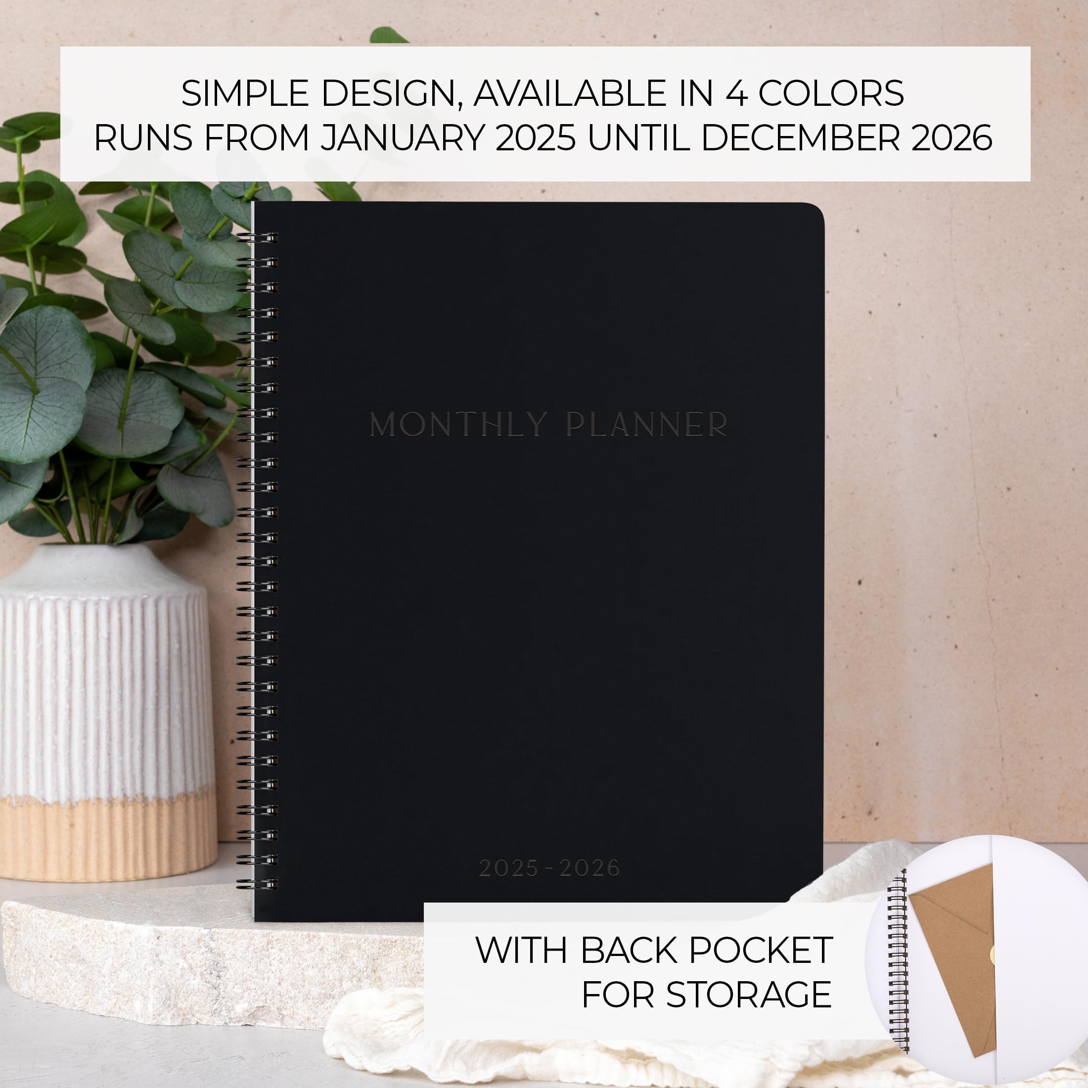 2025-2026 Monthly Planner & Calendar Book - Aesthetic Productivity Planner with To-Do Lists for Work, School & Personal Goals | January 2025-December 2026 | Perfect for Office, College Students & Home Organization