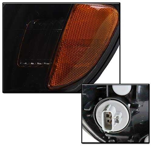 Black/Smoke Replacement Headlights Compatible with 2000-2004 Toyota Tundra Regular & Access Cab - Durable LED Headlamps for Night Driving & Off-Road Use