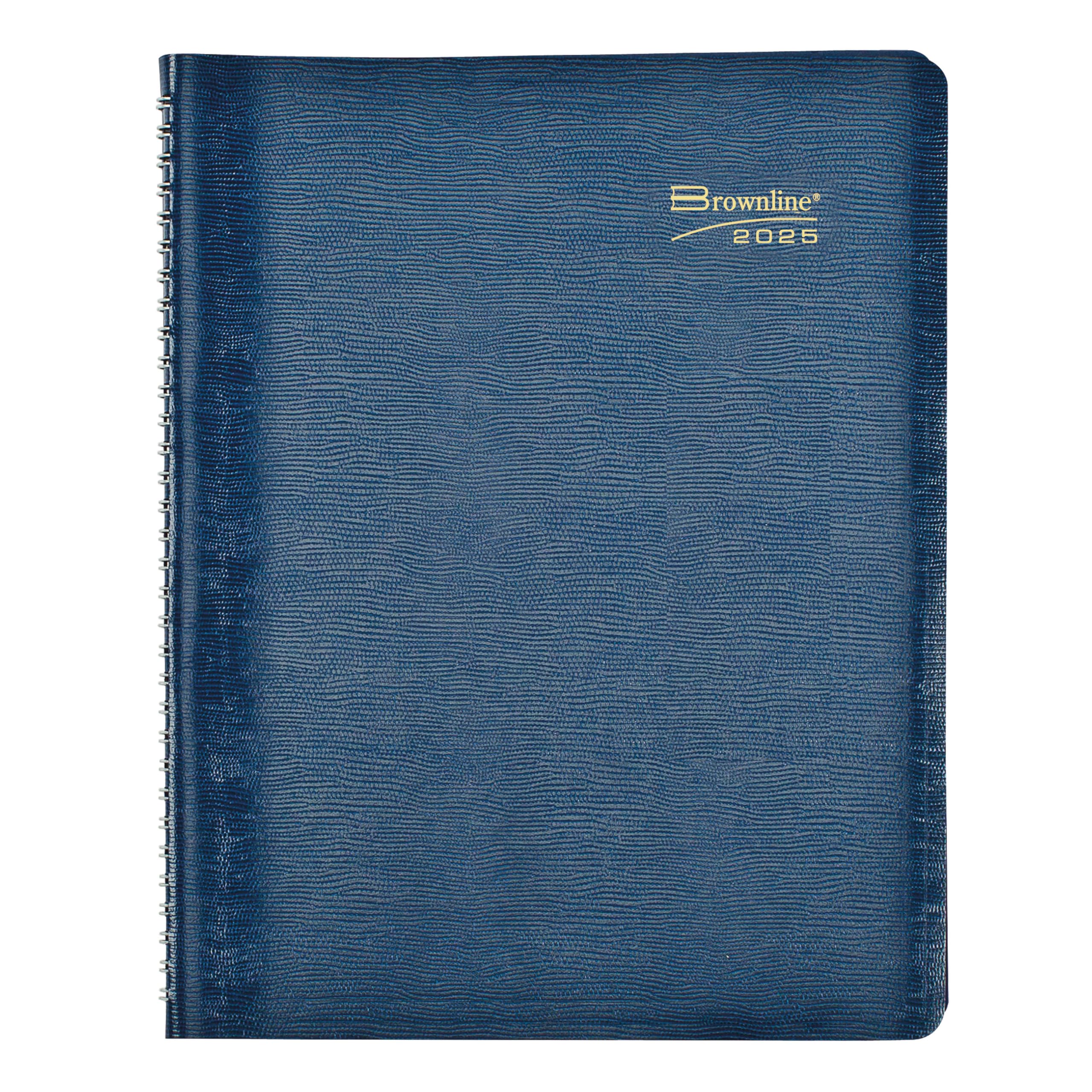 Brownline® 2025 Weekly Planner - 12 Month Appointment Book (January to December) with Twin-Wire Binding, 11