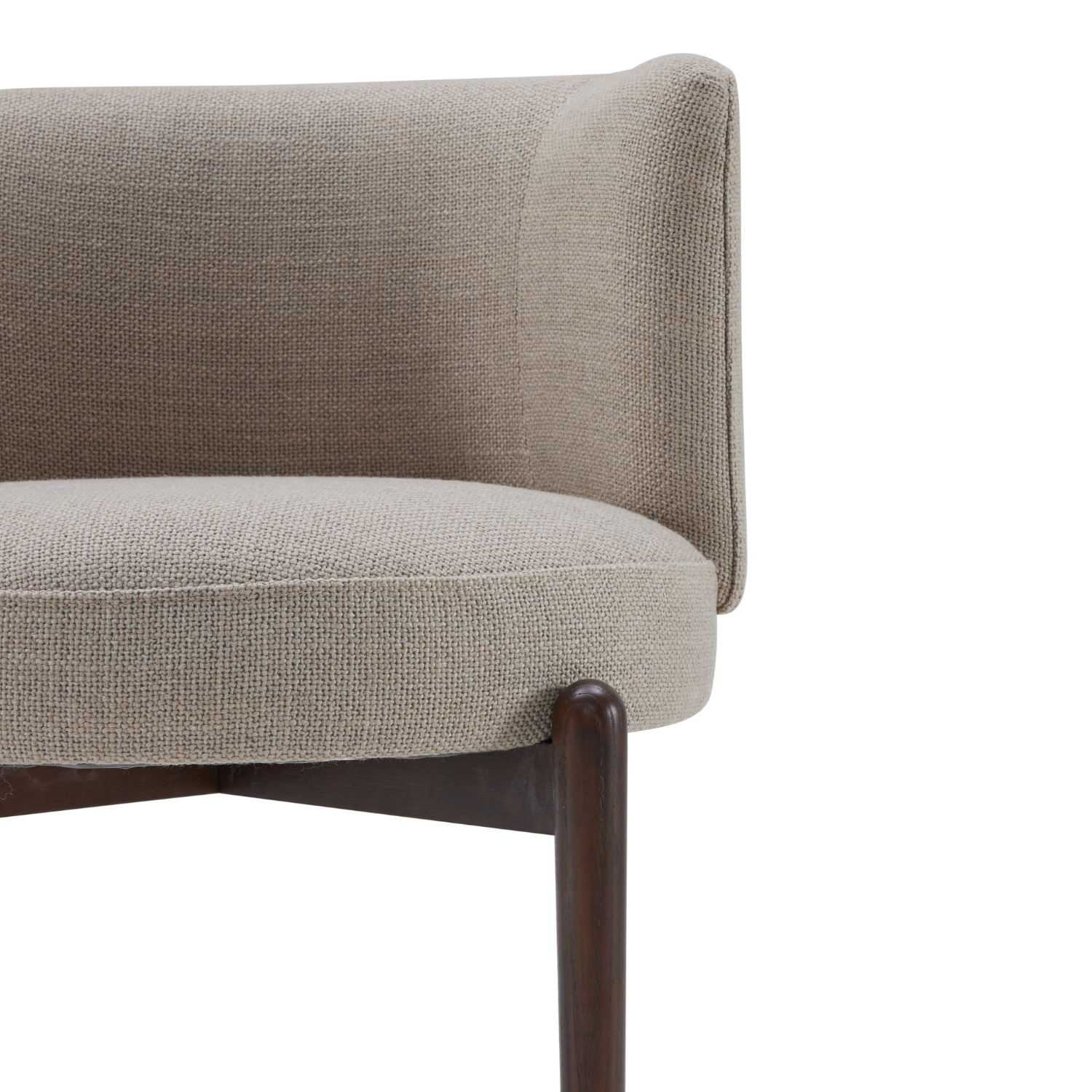 Bloor Dining Chair - Modern Link Ecru Upholstered Seat - Perfect for Kitchen, Dining Room & Home Office