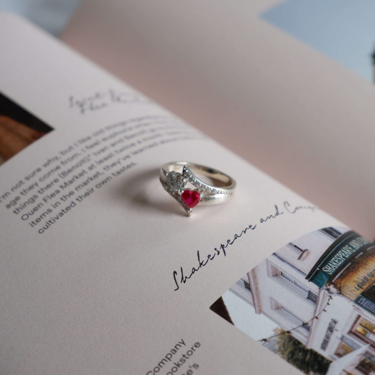 Personalized Engraved 2 Birthstone Double Heart Promise Ring for Couples, Mother Daughter - Custom Name & Date Jewelry Gift for Anniversary, Valentine's Day, Wedding Proposal