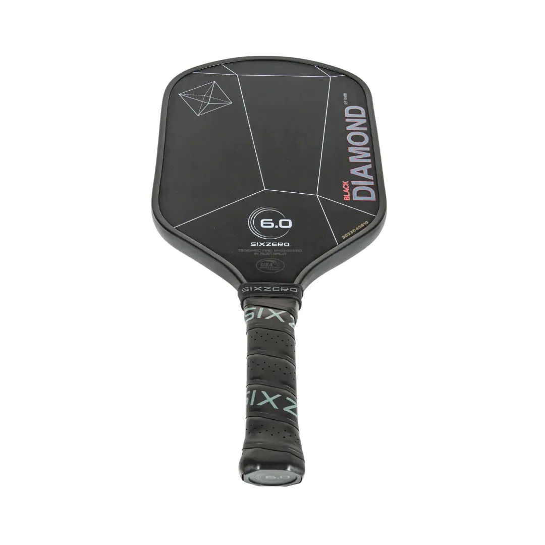 Six Zero Black Diamond Power Pickleball Paddle - Premium Carbon Fiber Paddle for Competitive Play | Perfect for Tournaments & Outdoor Games